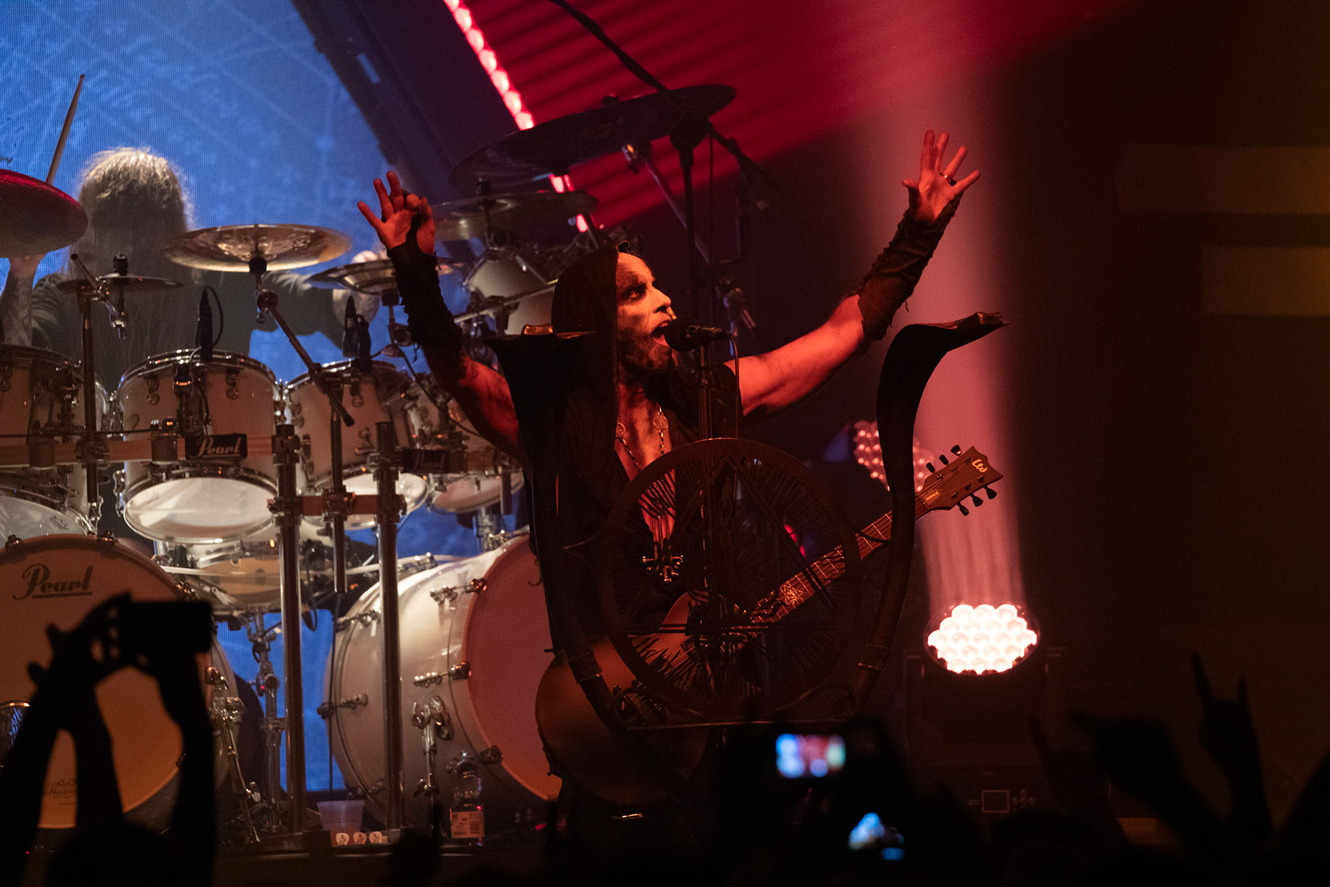 14.12.2018r. Behemoth koncert Merry Christless - Warszawa Progresja, Adam "Nergal" Darski – gitara, wokal prowadzący, 
Zbigniew "Inferno" Promiński – perkusja,
Tomasz "Orion" Wróblewski – gitara basowa, Patryk "Seth" Sztyber – gitara,  fot. Andrzej Wasilkiewicz/Reporter