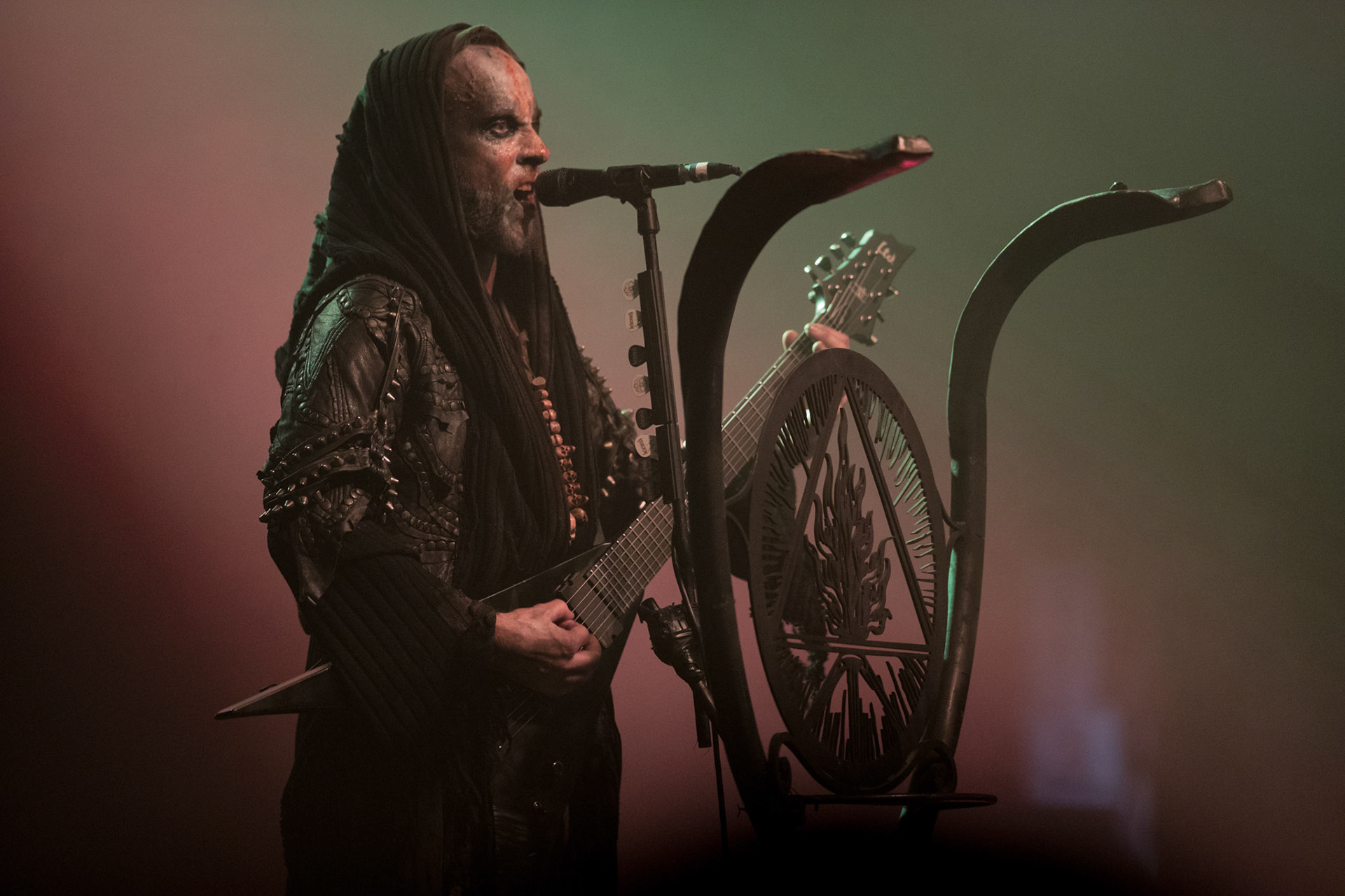 15.12.2017r. Behemoth koncert Merry Christless - Warszawa Progresja, Adam "Nergal" Darski – gitara, wokal prowadzący, 
Zbigniew "Inferno" Promiński – perkusja,
Tomasz "Orion" Wróblewski – gitara basowa, Patryk "Seth" Sztyber – gitara,  fot. Andrzej Wasilkiewicz/Reporter