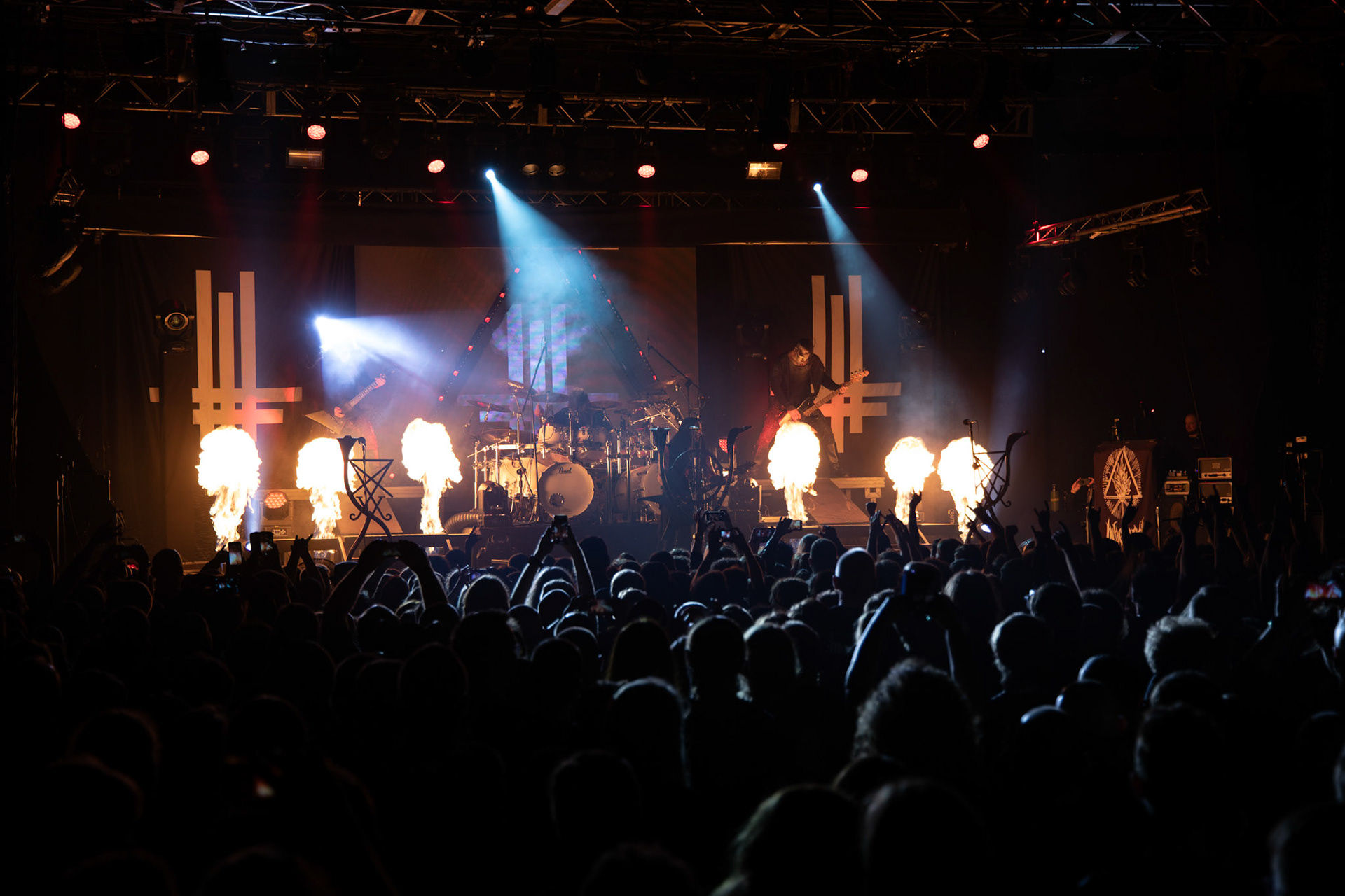 14.12.2018r. Behemoth koncert Merry Christless - Warszawa Progresja, Adam "Nergal" Darski – gitara, wokal prowadzący, 
Zbigniew "Inferno" Promiński – perkusja,
Tomasz "Orion" Wróblewski – gitara basowa, Patryk "Seth" Sztyber – gitara,  fot. Andrzej Wasilkiewicz/Reporter