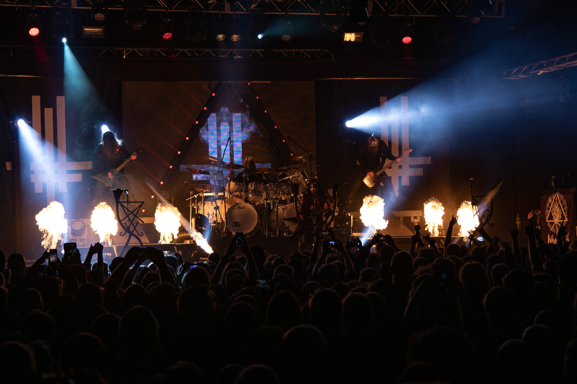 14.12.2018r. Behemoth koncert Merry Christless - Warszawa Progresja, Adam "Nergal" Darski – gitara, wokal prowadzący, 
Zbigniew "Inferno" Promiński – perkusja,
Tomasz "Orion" Wróblewski – gitara basowa, Patryk "Seth" Sztyber – gitara,  fot. Andrzej Wasilkiewicz/Reporter