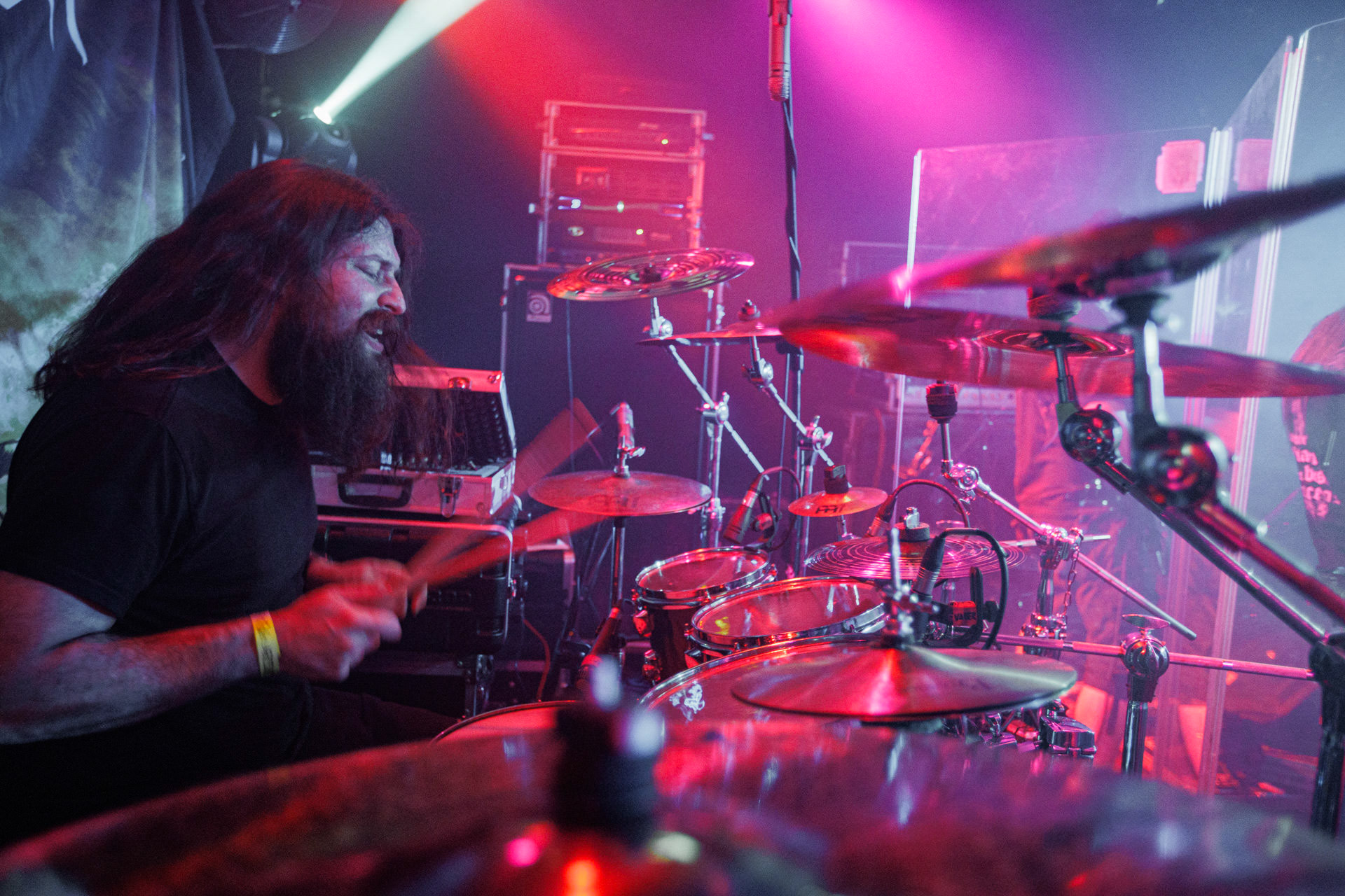 18.03.2022 VIRGIN SNATCH - INFERNALIS RESURGENTIS - Warszawski koncert zespolu VIRGIN SNATCH,thrash metal, death metal,n/z Pawel Pawulon Jaroszewicz - perkusja,fot. Andrzej Wasilkiewicz/Reporter