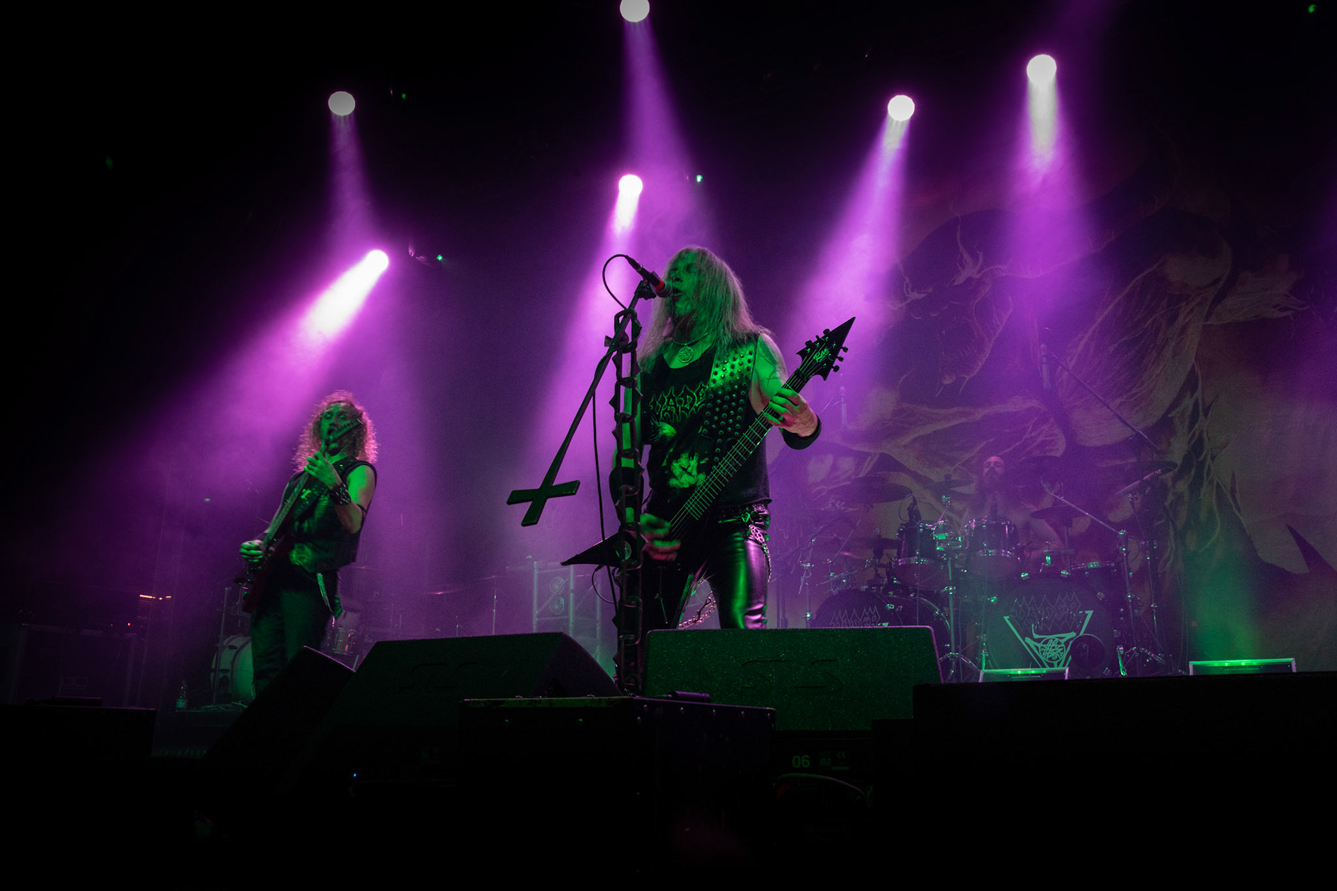 Legendy Metalu Vader - Death Metal - koncert Legendy Metalu w warszawskiej Progresji, 
Peter: Guitar + Vocals
Pajak: Guitar
Hal: Bass
James: Drums
fot. Andrzej kaziq Wasilkiewicz/Reporter