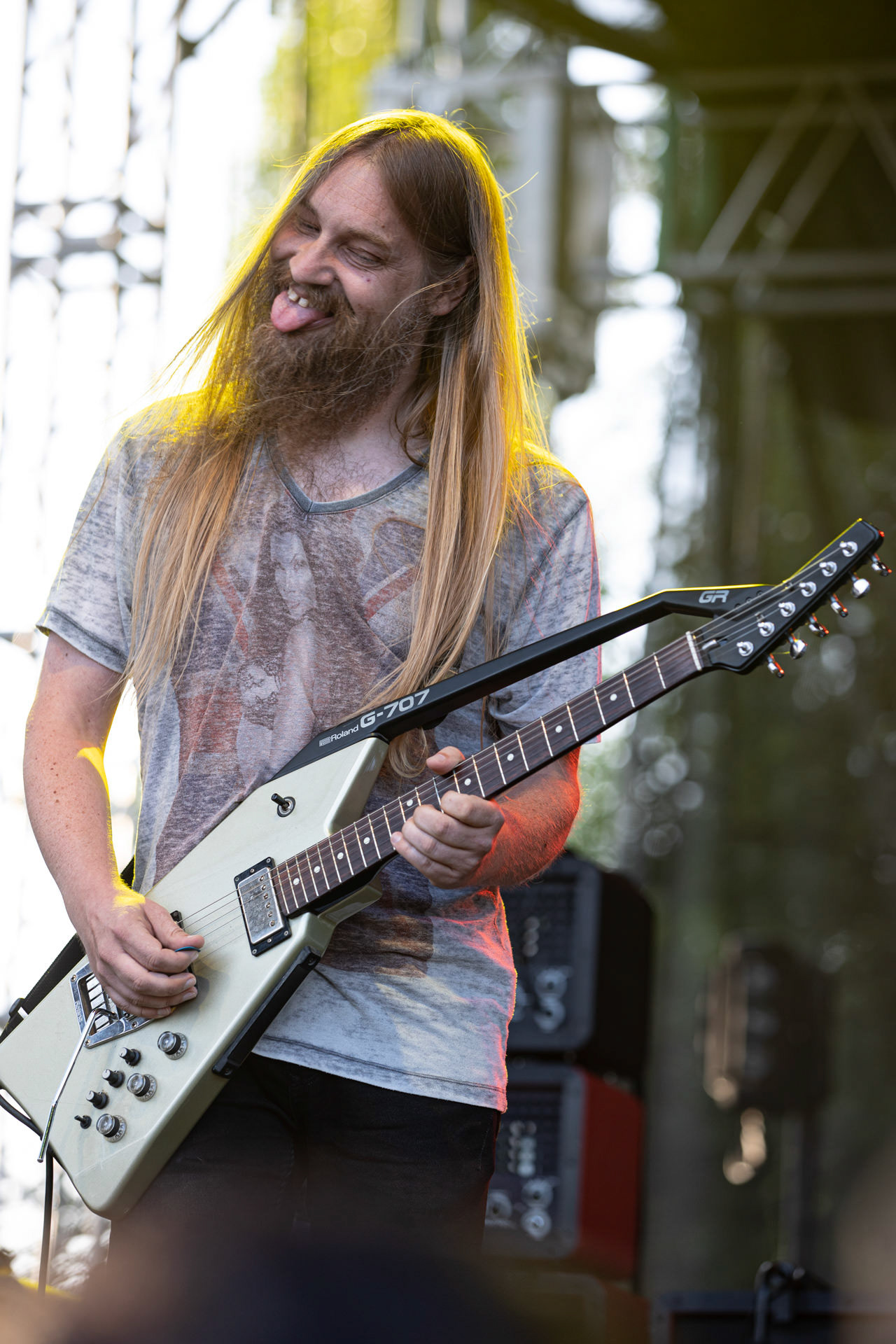 21.08.2021 koncert Collage w Warszawie,Letnia scena Progresji, Gramy do Woli.n/z Michal Kirmuc – gitara,Fot. Andrzej Wasilkiewicz/Reporter