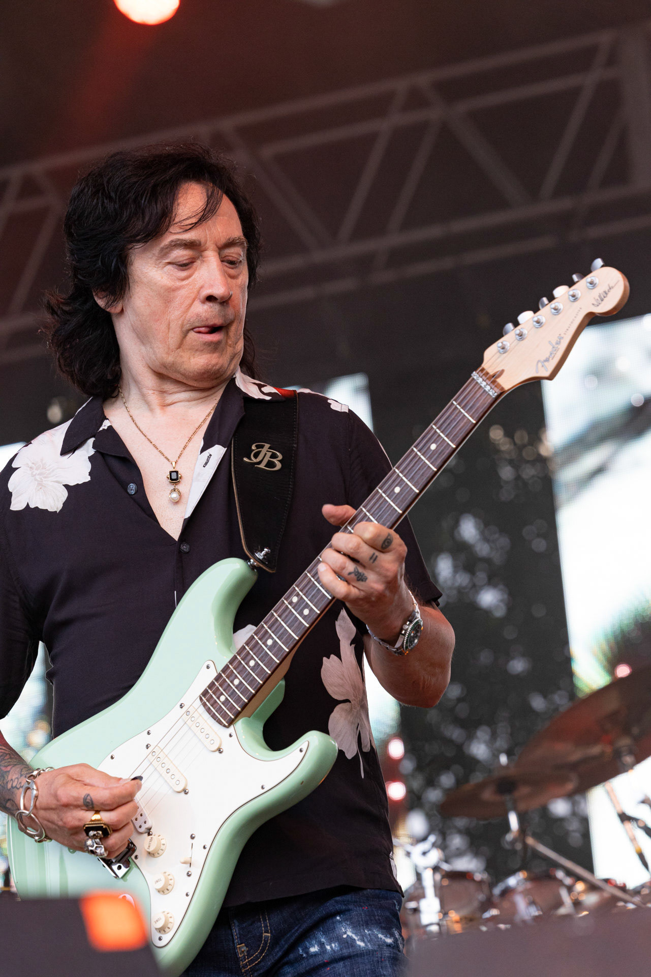 Koncerty Lady Pank w ramach urodzinowej trasy LP40 warszawska Pogresja.Gramy do Woli. Polski Rock, pop, soft rock, polska grupa rockowa z czasów PRL.n/z. Jan Borysewicz – gitara,  Fot. Andrzej kaziq Wasilkiewicz/Reporter