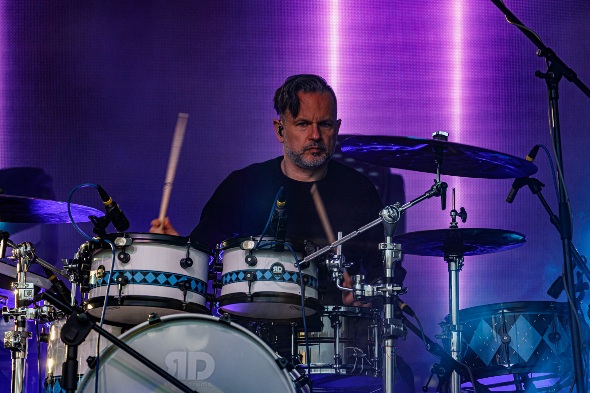 10.07.2022 Organek -  Antyfest Antyradia 2022 - Warszawa, letnia scena klubu Progresja. Tomasz Organek – gitara, wokal,Adam Staszewski – gitara basowa,Robert Markiewicz – perkusja,Tomasz Lewandowski – instrumenty klawiszowe,Rock alternatywny.fot. Andrzej Wasilkiewicz/Reporter