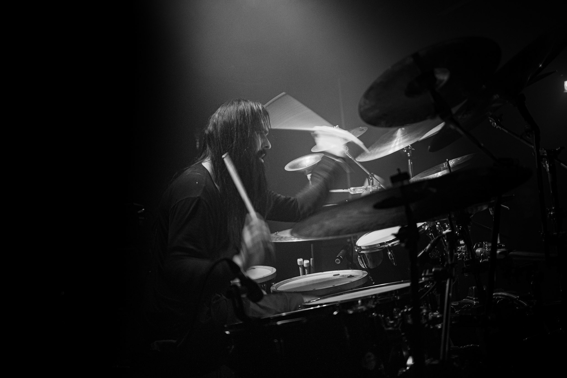 Koncert 4dots - 20.12.2019 Warszawa Klub Pogłos, n/z J.R. Chodkowski drums, Post something, Post something else, fot. Andrzej Wasilkiewicz/REPORTER