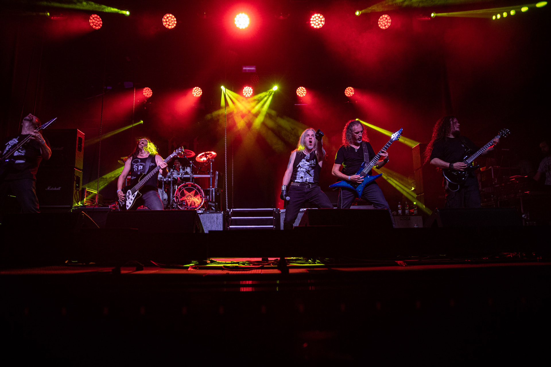 12.09.2021 - KAT i Roman Kostrzewski - koncert "Do zobaczenia w piekle" Wroclaw, Centrum Koncertowe A2.  Piotr „Peter” Wiwczarek (Vader), Marek „Spider” Pająk (Vader), fot. Andrzej kaziq Wasilkiewicz