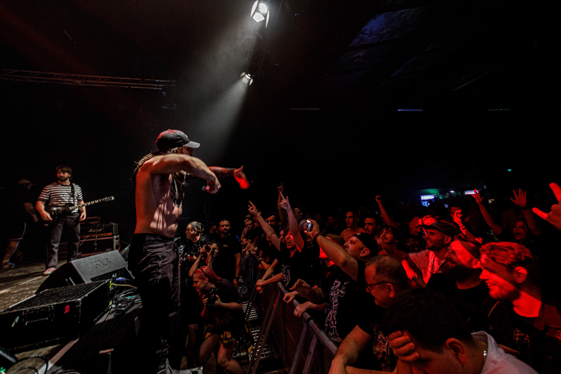 9.07.2022 Get The Shot Frozen Sun Fest 2022, Warszawa, klub Progresja, kanadyjski hardcore z Quebec, wscieklosc i gniew wobec tego co dostaja od zycia.Jean-Philippe Lagace - wokal,Tom Chiasson - gitara,Guy-Pierre Genest - gitara,Dan Fisher Roberge - bass,David St. Pierre - perkusja,fot. Andrzej Wasilkiewicz/Reporter