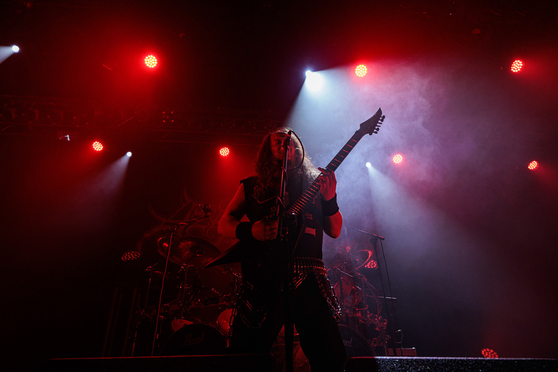 18.02.2022r - Azarath - jako gosc specjalny na warszawskim koncercie Vader w Progresji.n/z Marcin Skullripper – wokal, gitara, n/z Bartlomiej Bart Szudek – gitara, n/z Piotr P. Ostrowski – gitara basowa, n/z Zbigniew Inferno Prominski – perkusja, Left Hand Sounds, Knock Out Productions, Massive Music,fot. Andrzej Wasilkiewicz/Reporter