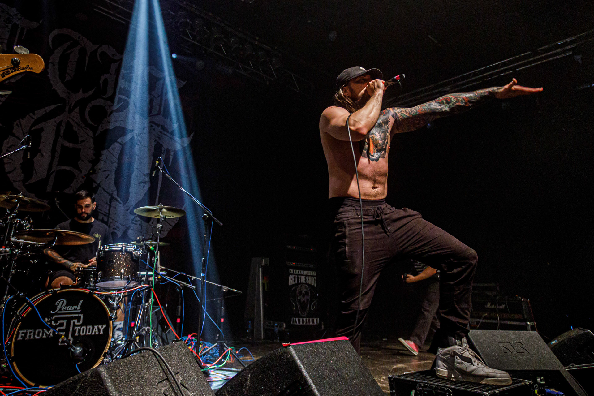 9.07.2022 Get The Shot Frozen Sun Fest 2022, Warszawa, klub Progresja, kanadyjski hardcore z Quebec, wscieklosc i gniew wobec tego co dostaja od zycia.Jean-Philippe Lagace - wokal,Tom Chiasson - gitara,Guy-Pierre Genest - gitara,Dan Fisher Roberge - bass,David St. Pierre - perkusja,fot. Andrzej Wasilkiewicz/Reporter