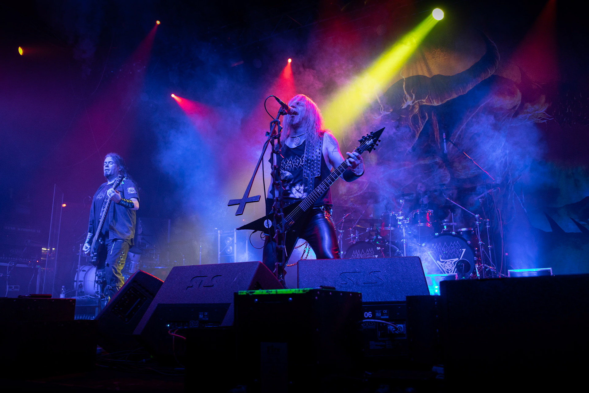 Legendy Metalu Vader - Death Metal - koncert Legendy Metalu w warszawskiej Progresji, 
Peter: Guitar + Vocals
Pajak: Guitar
Hal: Bass
James: Drums
fot. Andrzej kaziq Wasilkiewicz/Reporter