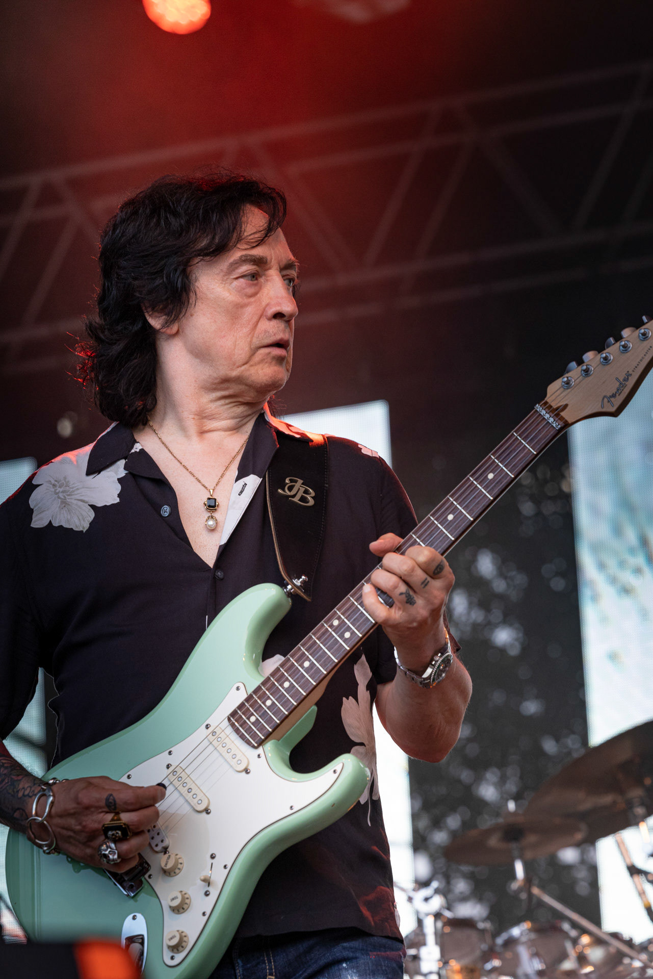 Koncerty Lady Pank w ramach urodzinowej trasy LP40 warszawska Pogresja.Gramy do Woli. Polski Rock, pop, soft rock, polska grupa rockowa z czasów PRL.n/z. Jan Borysewicz – gitara,  Fot. Andrzej kaziq Wasilkiewicz/Reporter