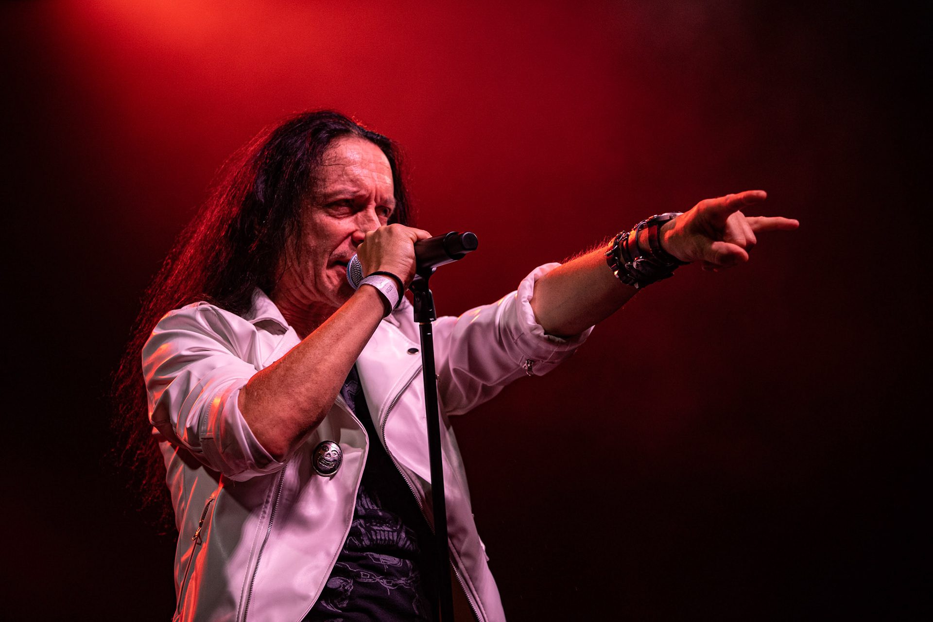 12.09.2021 - KAT i Roman Kostrzewski - koncert "Do zobaczenia w piekle" Wroclaw, Centrum Koncertowe A2.  Tomasz „Titus” Pukacki (Acid Drinkers) - wokal, fot. Andrzej kaziq Wasilkiewicz