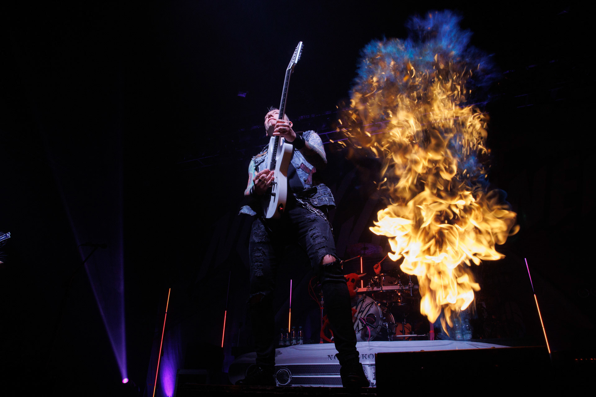 18.12.2021 Nocny Kochanek - Antysylwester Antyradia,18 lat klubu Progresja,Nocny Kochanek - koncert Warszawa,Progresja, Zdrajcy Metalu, klasyczny heavy metal, Alter Ego, Night Mistress.n/z Arkadiusz Majstrak – gitara, Fot. Andrzej Wasilkiewicz/Reporter