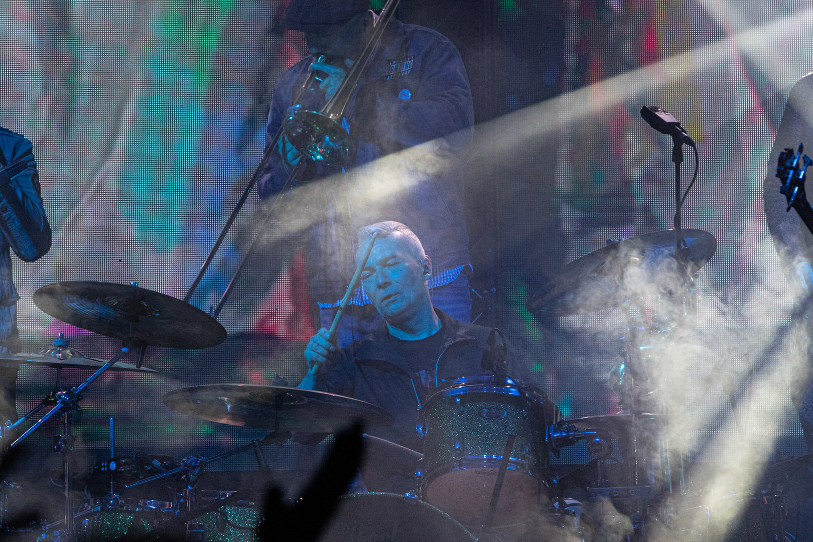 KULT - koncert w ramach Pomaranczowej Trasy 2020 - MUZYCZNA SYRENKA. 9 pazdziernika 2020, Warszawa, Stadion Syrenki. n/z. Tomasz Goehs perkusja,wokal, Rock, rock progresywny, rock alternatywny, punk, nowa fala.fot. Andrzej kaziq Wasilkiewicz/Reporter