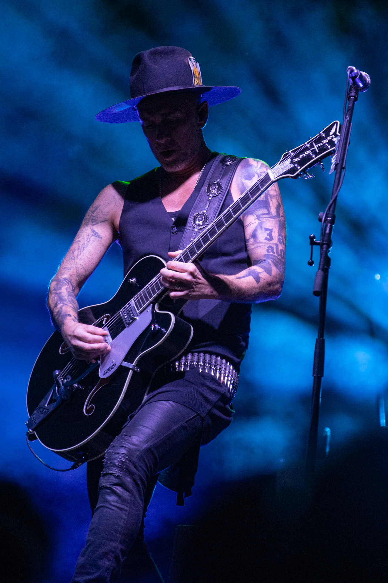 13.08.2021 koncert Me And That Man w Warszawie,Letnia scena Progresji, Gramy do Woli.n/z Adam Nergal Darski - gitara, wokal,Fot. Andrzej Wasilkiewicz/Reporter