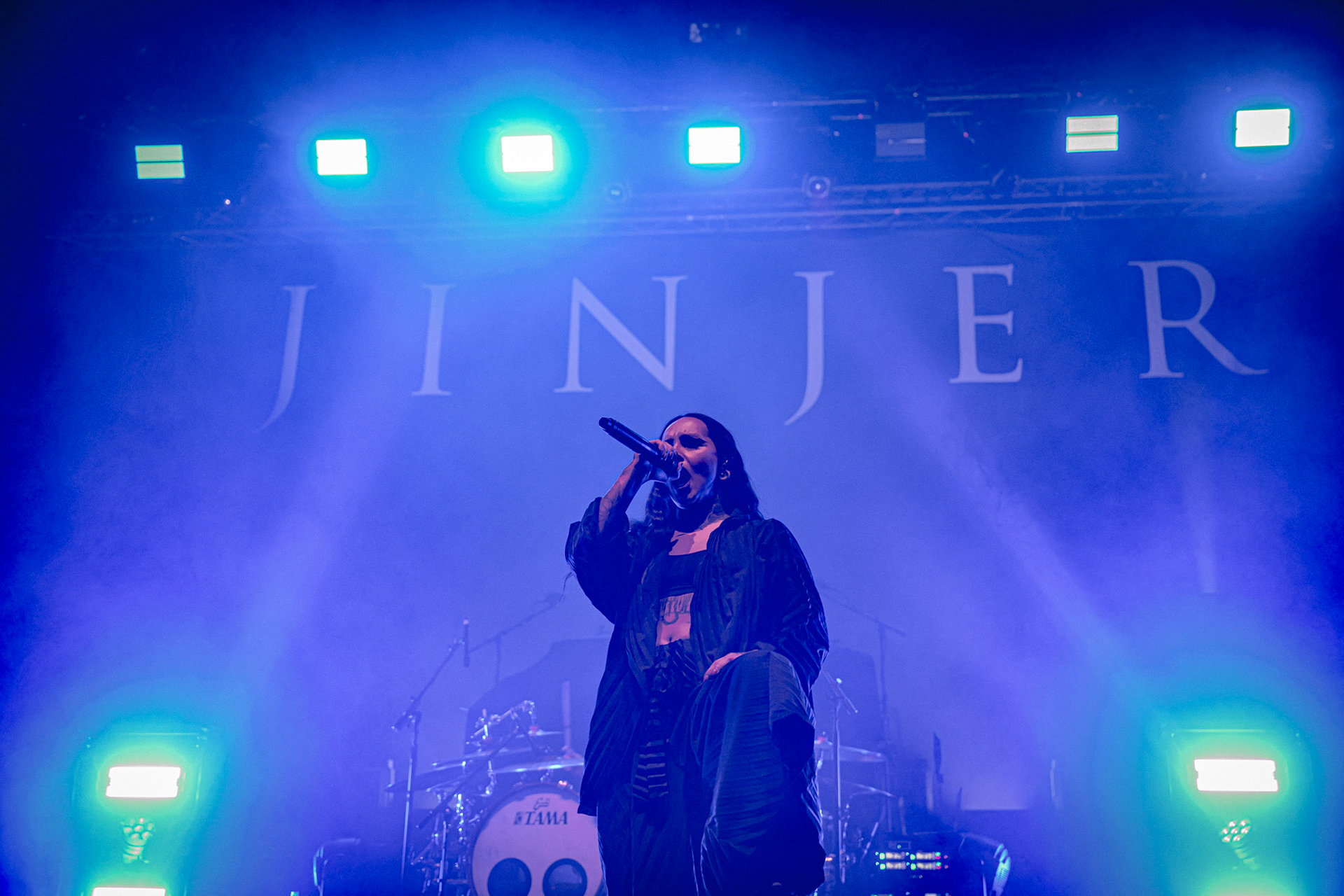 2024.11.21 Jinjer - Spodek, Katowice, Polska. Jesus Piece, wraz z Obituary i Jinjer, dolaczyli do brazylijskiego zespolu metalowego Sepultura na europejskim etapie ich pozegnalnej trasy koncertowej.JINJER are:Tatiana Shmayluk - vocalsRoman Ibramkhalilov - guitarsEugene Abdukhanov - bassVlad Ulasevich - drums, Knock Out Productions, fot. Andrzej Wasilkiewicz/Reporter