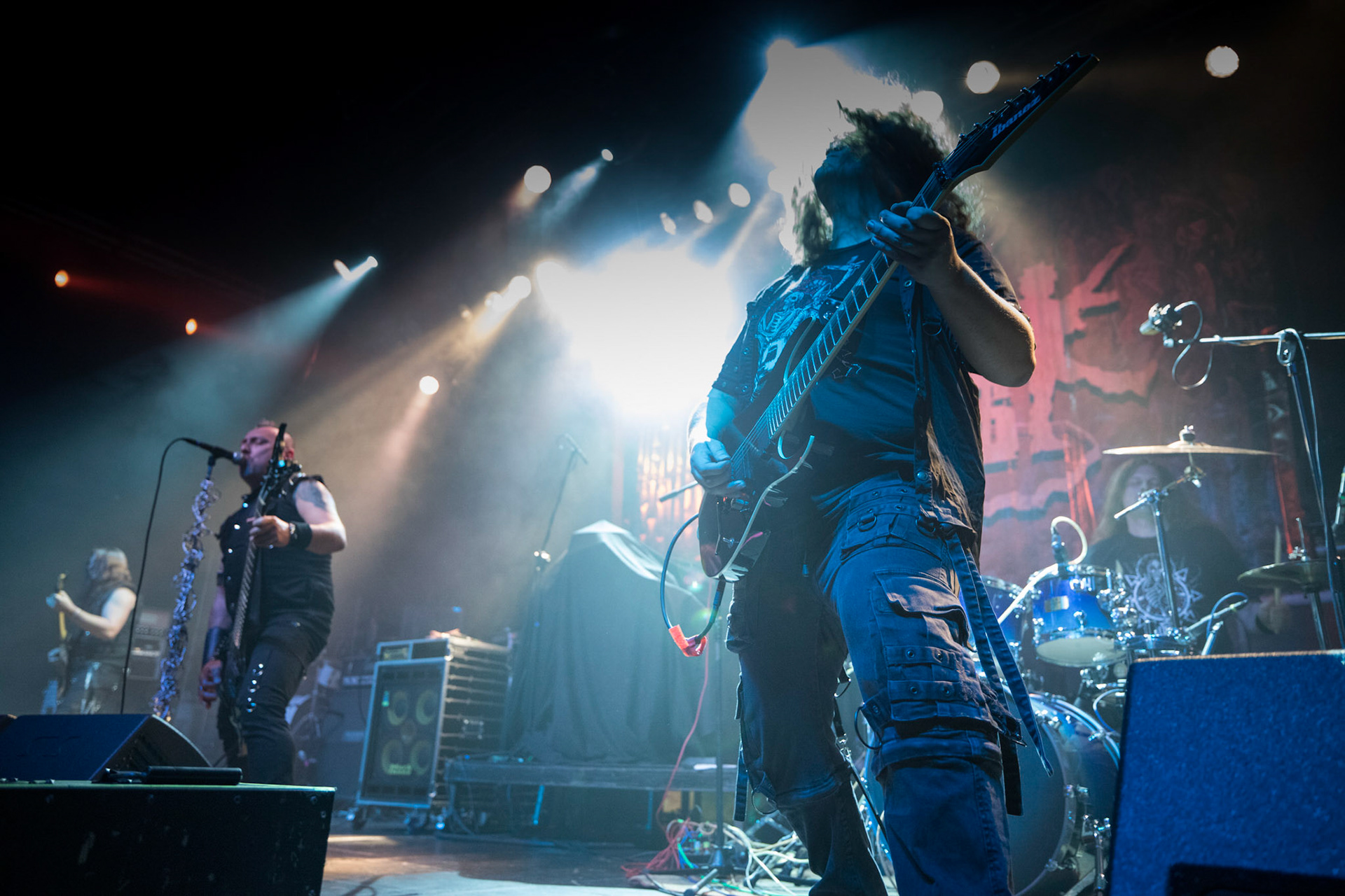 Legendy Metalu QUO VADIS - Thrash Metal - koncert Legendy Metalu w warszawskiej Progresji,
Tomasz "Skaya" Skuza - bass/vocal
Ian "Źdźbło" Bemolator- guitar
Mateusz "Matek" Lazar - guitar
Szymon "Sajmon" Synówka - drums
fot. Andrzej kaziq Wasilkiewicz