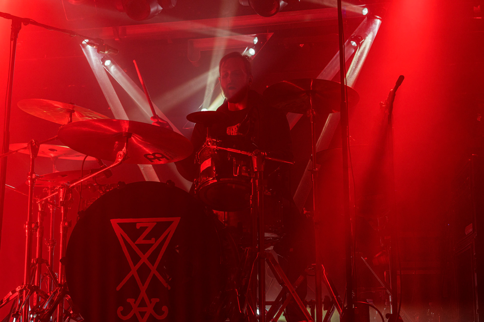 6.12.2022 Zeal &amp; Ardor - Warszawa.Szwajcarski industrial metal, blackgaze, awant-garde, afroamerykanski spirytualizmu z black metalem,n/z Marco Von Allmen - perkusja,Knock Out Productions,Klub Proxima,Fot. Andrzej Wasilkiewicz/Reporter