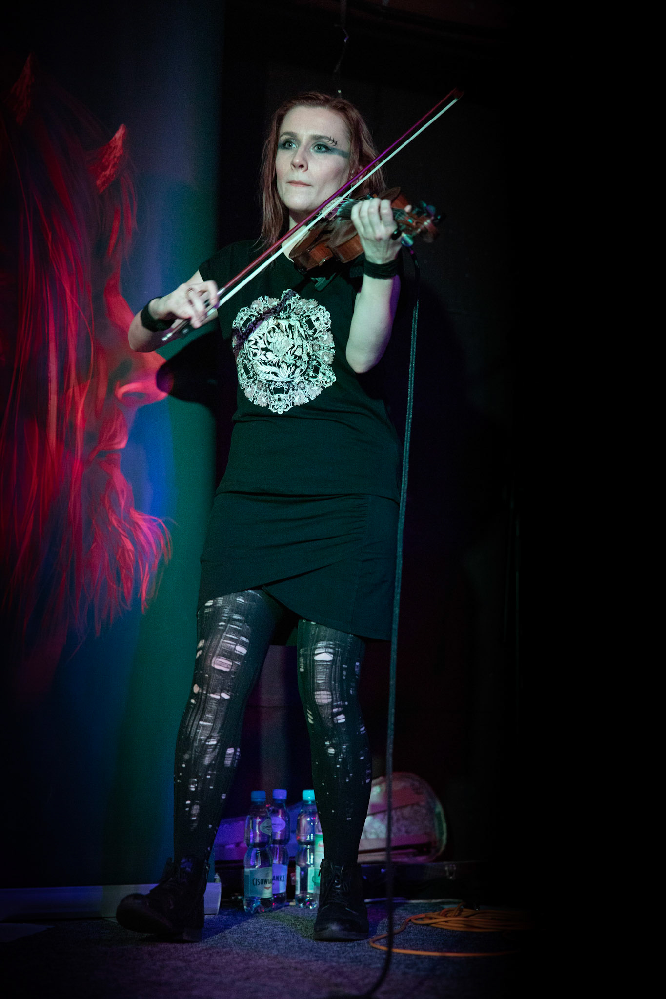 Żywiołak - biometal, folk, ethno sound,
Robert Jaworski - fidel renesansowa, wokal, lira korbowa,
Kamil Strzyżewski - gitara basowa, lutnia,
Wiktoria Kwiatkowska - śpiew, 
Zuza Ciszewska - śpiew, skrzypce,
Michał Lange - perkusja,
Szyszka Leśna - skrzypce ,wokal wspomagający,
Warszawa, klub Potok Drugi Dom Ludzi Rocka,
fot. Andrzej kaziq Wasilkiewicz