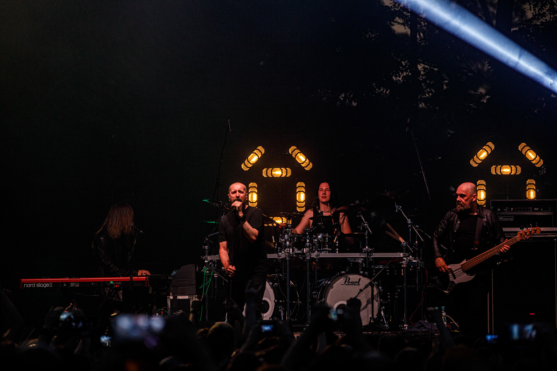 22.07.2022 Paradise Lost - warszawski koncert na letniej scenie klubu Progresja.Knock Out Production, Nuclear Blast, n/z Nick Holmes – wokal,n/z Gregor Mackintosh – gitara prowadząca,n/z Aaron Aedy – gitara rytmiczna,n/z Steve Edmondson – gitara basowa,n/z Waltteri Vayrynen – perkusja,Produkcja Knock Out Productions,Fot. Andrzej Wasilkiewicz/Reporter