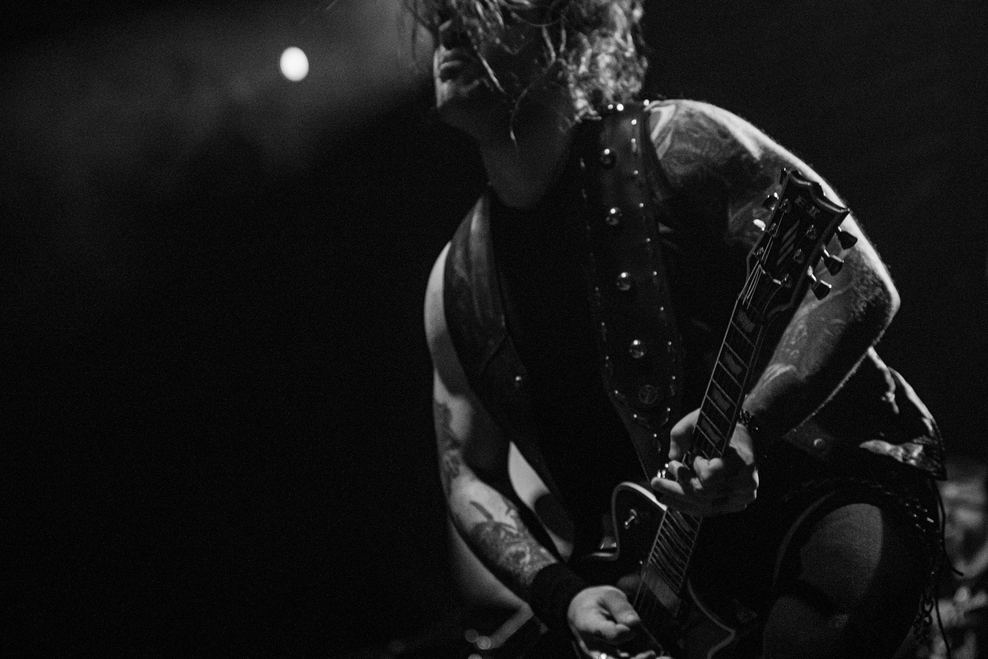 24.09.2021 koncert Rotting Christ, Warszawa, Progresja. N/z  Kostis Foukarakis fot. Andrzej Wasilkiewicz/REPORTER