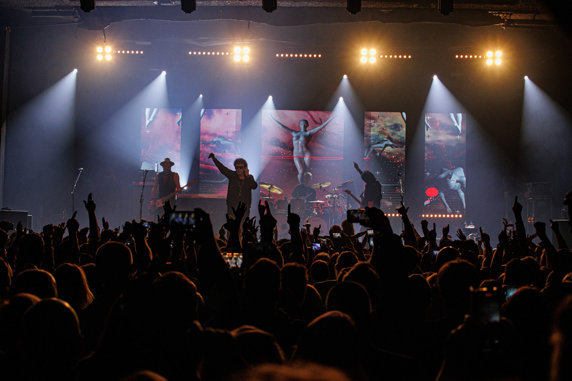 Koncerty Lady Pank - LP1 - w Klubie Stodola. LP1 - 35 lata od premiery albumu.n/z. Jan Borysewicz – gitara,  n/z. Janusz Panasewicz – wokal, n/z. Kuba Jabłoński – perkusja n/z. Krzysztof Kieliszkiewicz – gitara basowa, n/z. Michał Sitarski – gitara, stały sideman, n/z. Wojtek Olszak – instrumenty klawiszowe, Fot. Andrzej kaziq Wasilkiewicz/Reporter