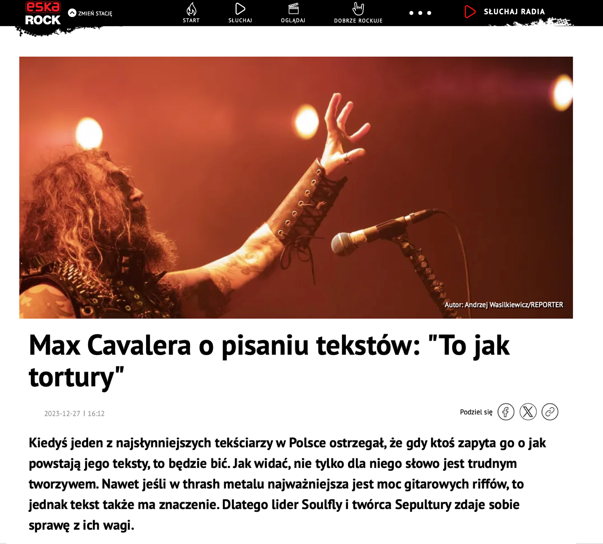 Max Cavalera o pisaniu tekstów