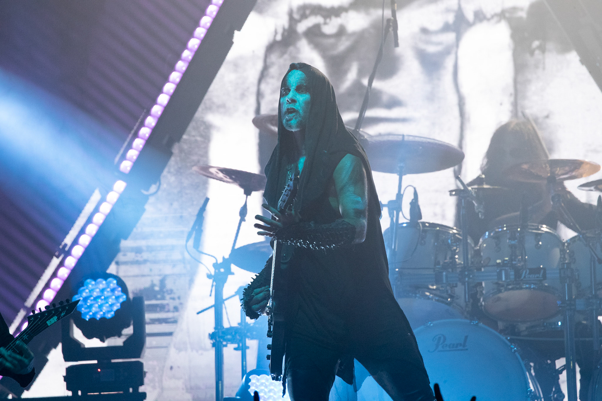 14.12.2018r. Behemoth koncert Merry Christless - Warszawa Progresja, Adam "Nergal" Darski – gitara, wokal prowadzący, 
Zbigniew "Inferno" Promiński – perkusja,
Tomasz "Orion" Wróblewski – gitara basowa, Patryk "Seth" Sztyber – gitara,  fot. Andrzej Wasilkiewicz/Reporter