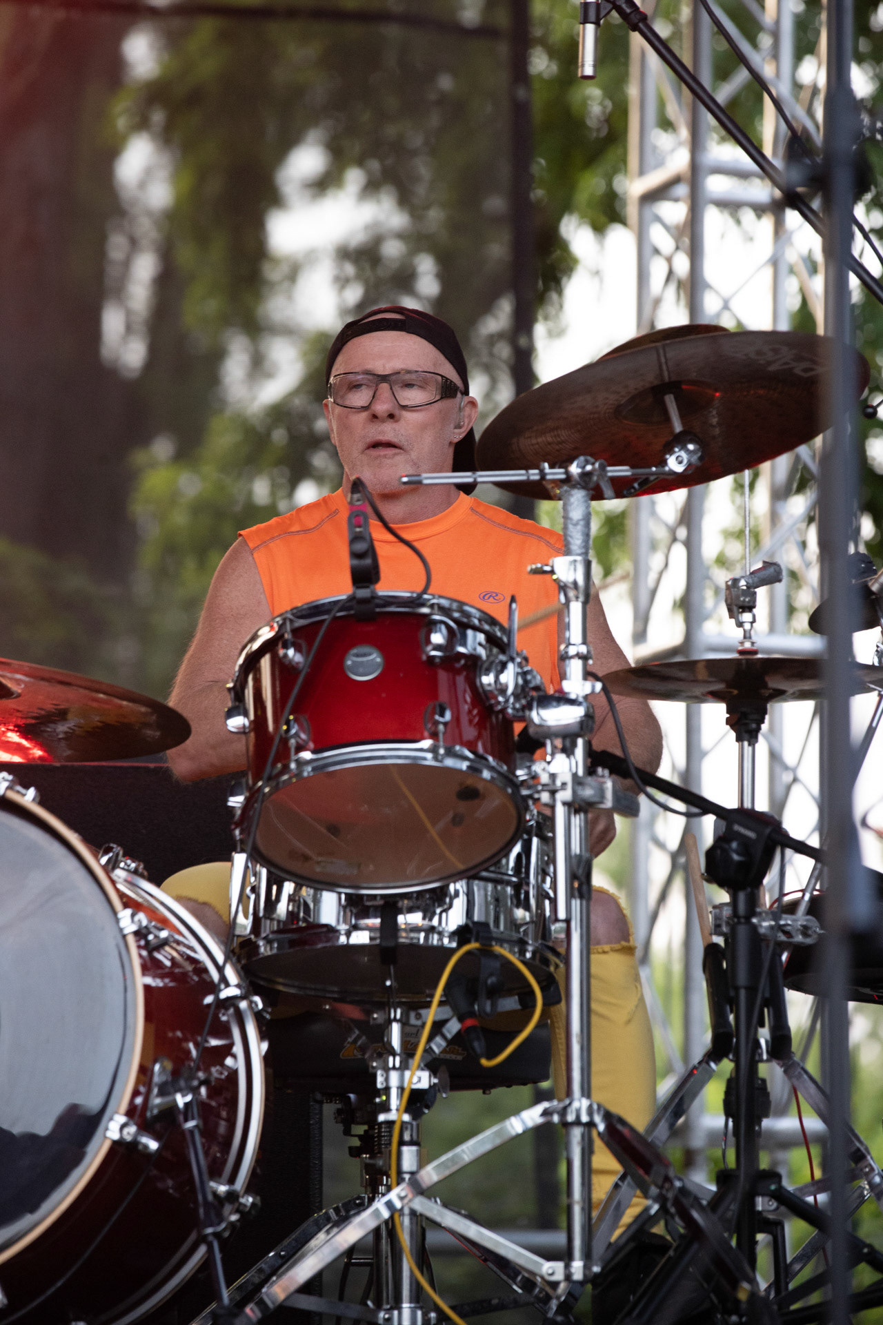 Elektryczne Gitary - koncert Zacieralia w warszawskiej Progresji.Gramy Do Woli - Warszawa, Progresja.n/z Leon Paduch – perkusja,Fot. Andrzej Wasilkiewicz/Reporter