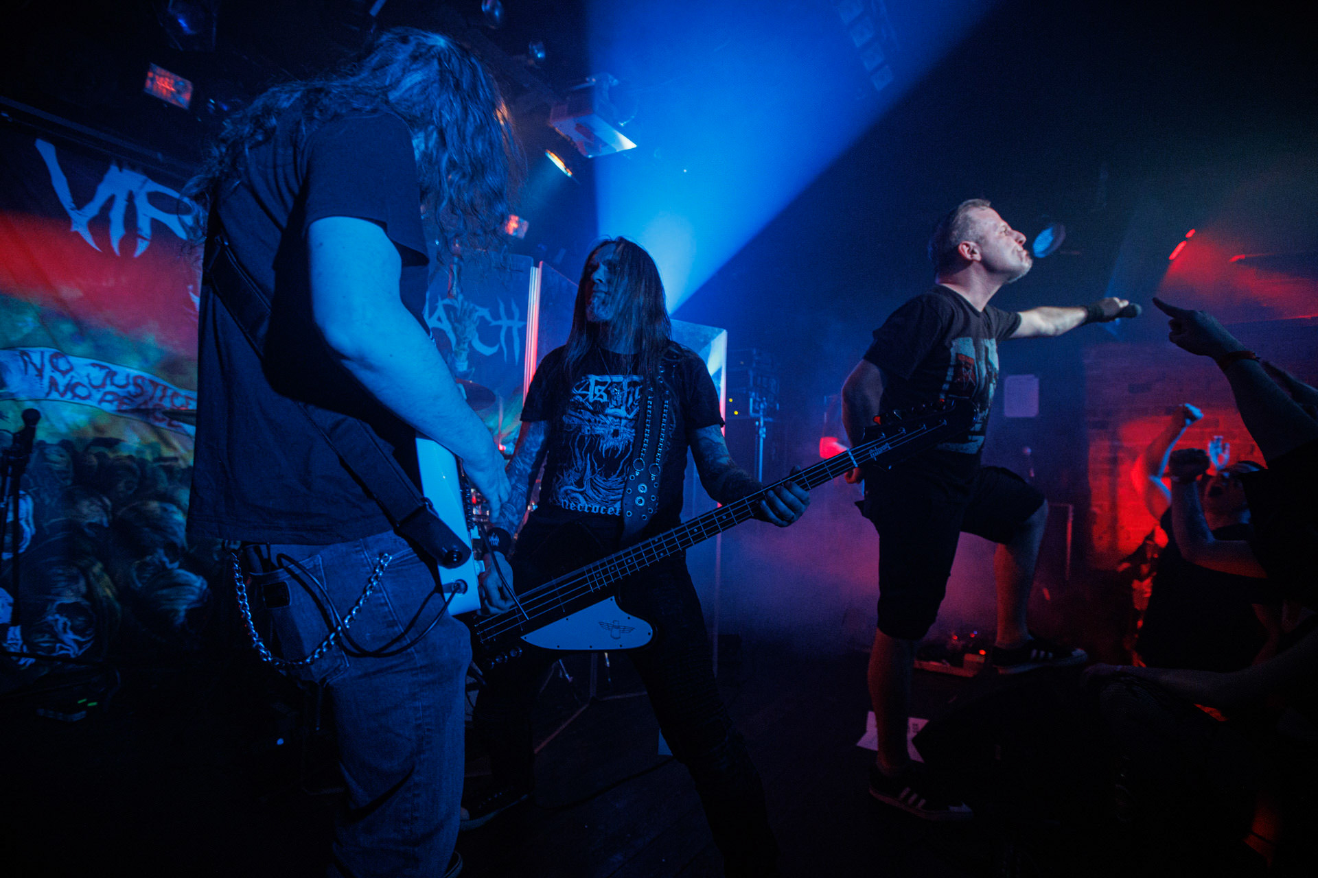 18.03.2022 VIRGIN SNATCH - INFERNALIS RESURGENTIS - Warszawski koncert zespolu VIRGIN SNATCH,thrash metal, death metal,n/z Lukasz "Zielony" Zielinski wokal,n/z Grzegorz "Grysik" Bryla  gitara, n/z Pawel Pasek - gitara, n/z Piotr "Aniol" Wacisz  gitara basowa, n/z Pawel Pawulon Jaroszewicz - perkusja,fot. Andrzej Wasilkiewicz/Reporter