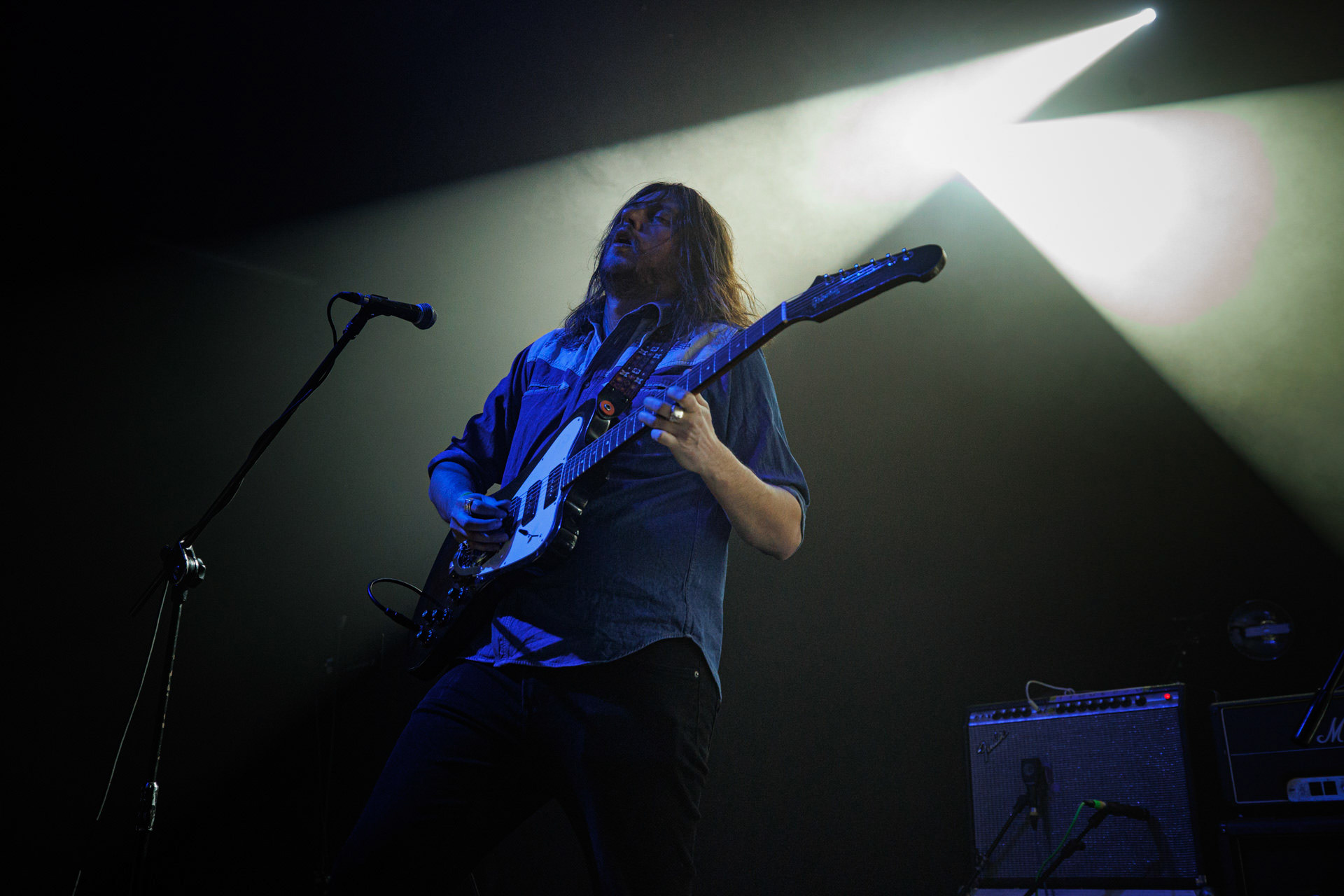 22.01.2022 - Taraban - support Me And That Man, warszawska Progresja.n/z Maciek Trojanowski - gitara,Taraban to krakowskie power-trio, bluesa, prog-rocka oraz proto-metal.fot. Andrzej kaziq Wasilkiewicz/Reporter