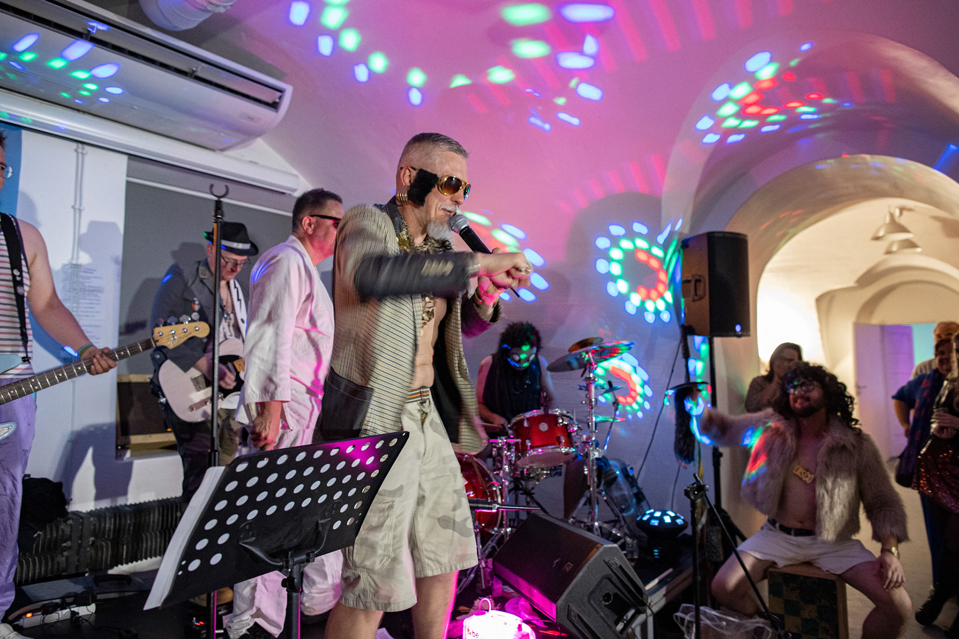 The Novorodkens, koncert w Warszawie, Dj Szneptuch – szczebiot czołowy, bas, chórki, sample, batuta i szpicrutaMagister Hitler – bas, wokaliza, chórki, gitara rytmiczna, najebkaDoktor PajHIVo – bębny, bongosy, gitara solowa, umiejętności wokalne, chórkiProfesor Gówniarz – lewizna wokalna, zwięzła i chóralna, wyprowadzanie ciosówProdziekan Pinglarz – uprawomocniony głos ścisły tudzież kantor, cytaty z brewiarzaInżynier Królewicz – gitara rytmiczna, solowa, przypowieści, świergoty i treleDocent Niedziwara – melodyka, chórki, kwilenia i jęki, odczynianie uroków, gusłaMrówka - perkusja,Hacrmistrz Gruczoł – walka z upośledzeniem, choreografia i obsługa gastronomiczna