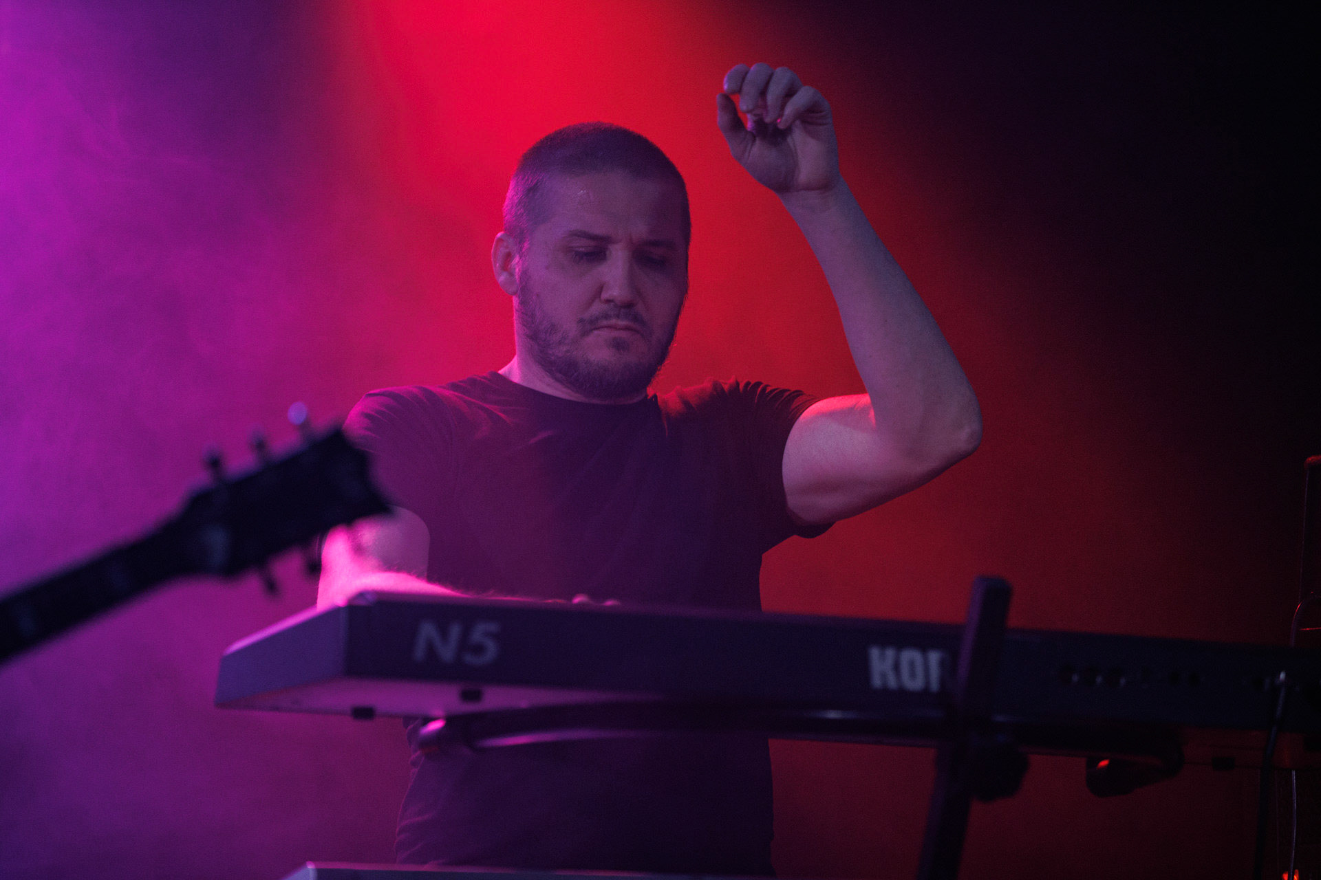 Painthing - death, doom metal.Koncert Czwarta Fala MMXXII klub VooDoo Warszawa.n/z Kuba Grobelny – guitar, vocal, n/z Bartłomiej Kaczor – guitar, n/z Darek Ojdana – keys, n/z Jan Rajkow-Krzywicki – bass,n/z Tomasz Śwital – drums,Fot. Andrzej Wasilkiewicz/kaziq.com