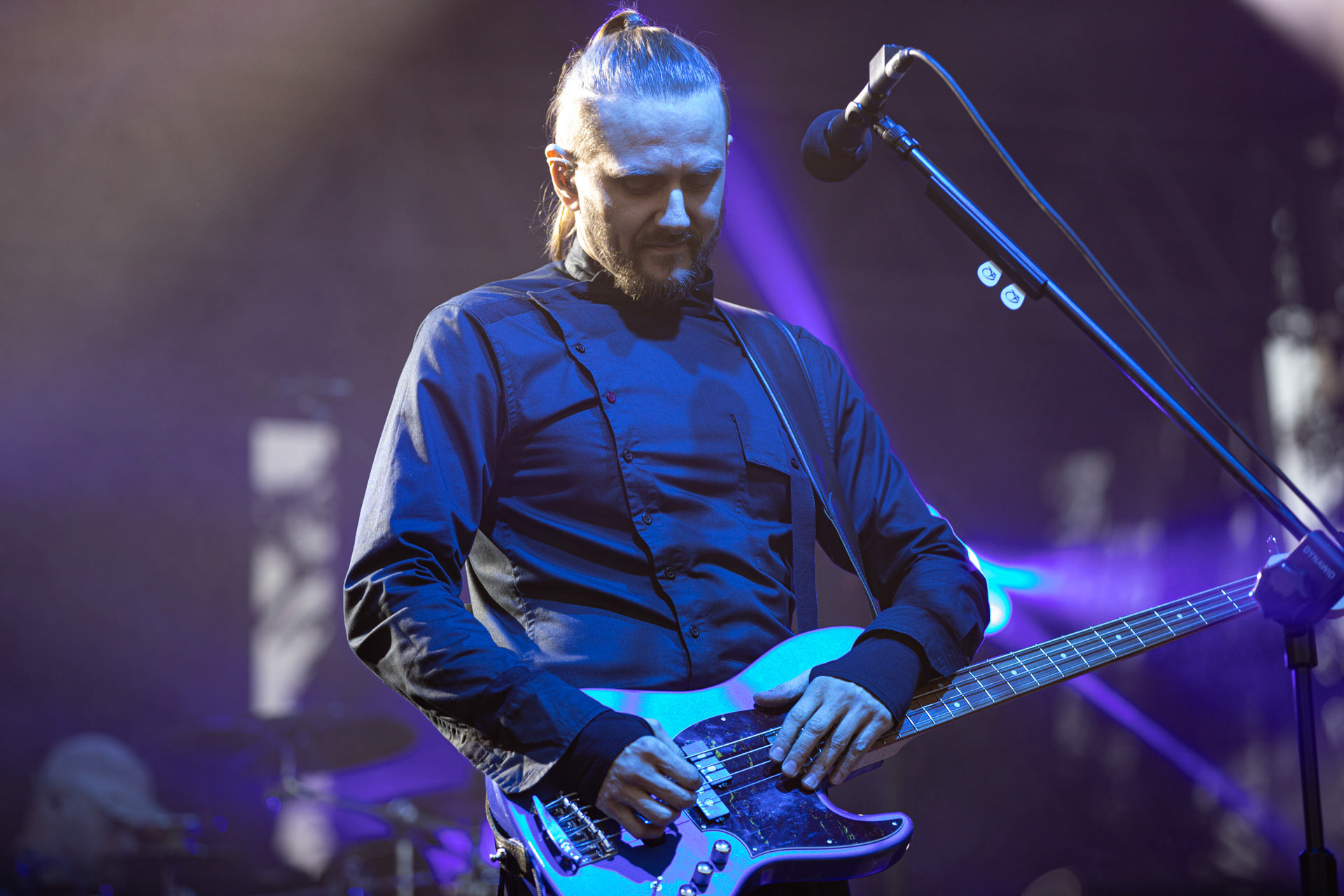 21.08.2021 koncert Riverside 20 lecie w Warszawie,Letnia scena Progresji, Gramy do Woli.n/z Mariusz Duda – bass, wokal,Fot. Andrzej Wasilkiewicz/Reporter