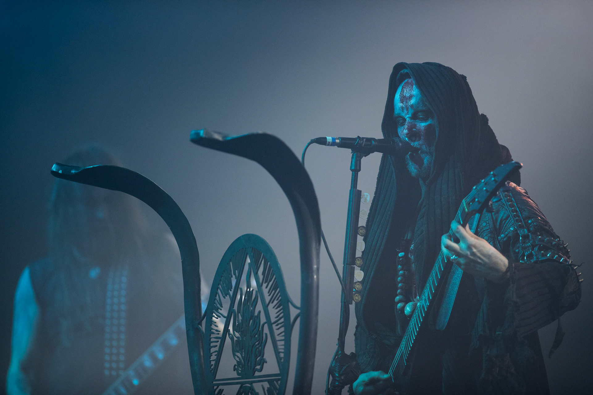 15.12.2017r. Behemoth koncert Merry Christless - Warszawa Progresja, Adam "Nergal" Darski – gitara, wokal prowadzący, 
Zbigniew "Inferno" Promiński – perkusja,
Tomasz "Orion" Wróblewski – gitara basowa, Patryk "Seth" Sztyber – gitara,  fot. Andrzej Wasilkiewicz/Reporter
