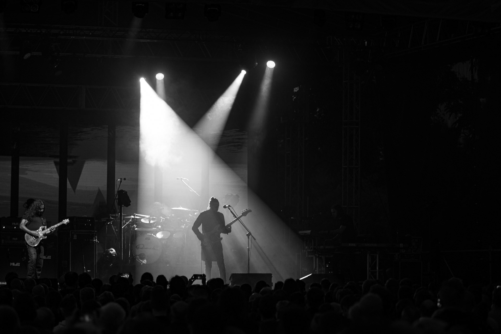 21.08.2021 koncert Riverside 20 lecie w Warszawie,Letnia scena Progresji, Gramy do Woli.n/z Mariusz Duda – bass, wokal,n/z Piotr Kozieradzki – perkusja,n/z Michal Lapaj – instrumenty klawiszowe, wokal,n/z Maciej Meller - gitara,Fot. Andrzej Wasilkiewicz/Reporter