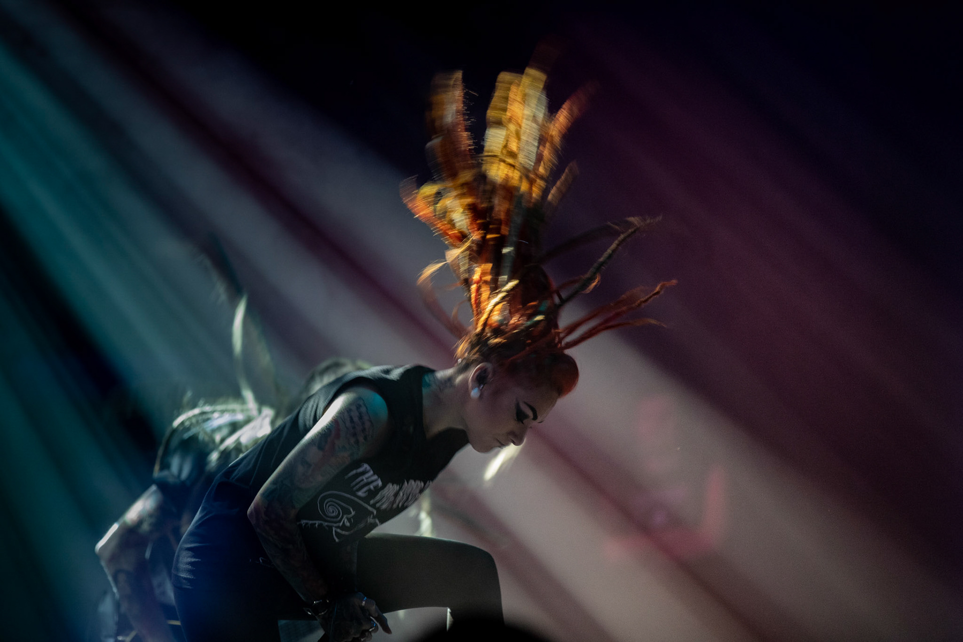 01.03.2019 Infected Rain- koncert warszawska Progresja, Infected Rain Moldovan nu metal, nu metalcore,
Vadim "Vidick" Ozhog - guitars, 
Vladimir Babici - bass, 
Serghei Babici - guitars, 
Eugen Voluta - drums,
Elena "Lena Scissorhands" Cataraga - vocals,