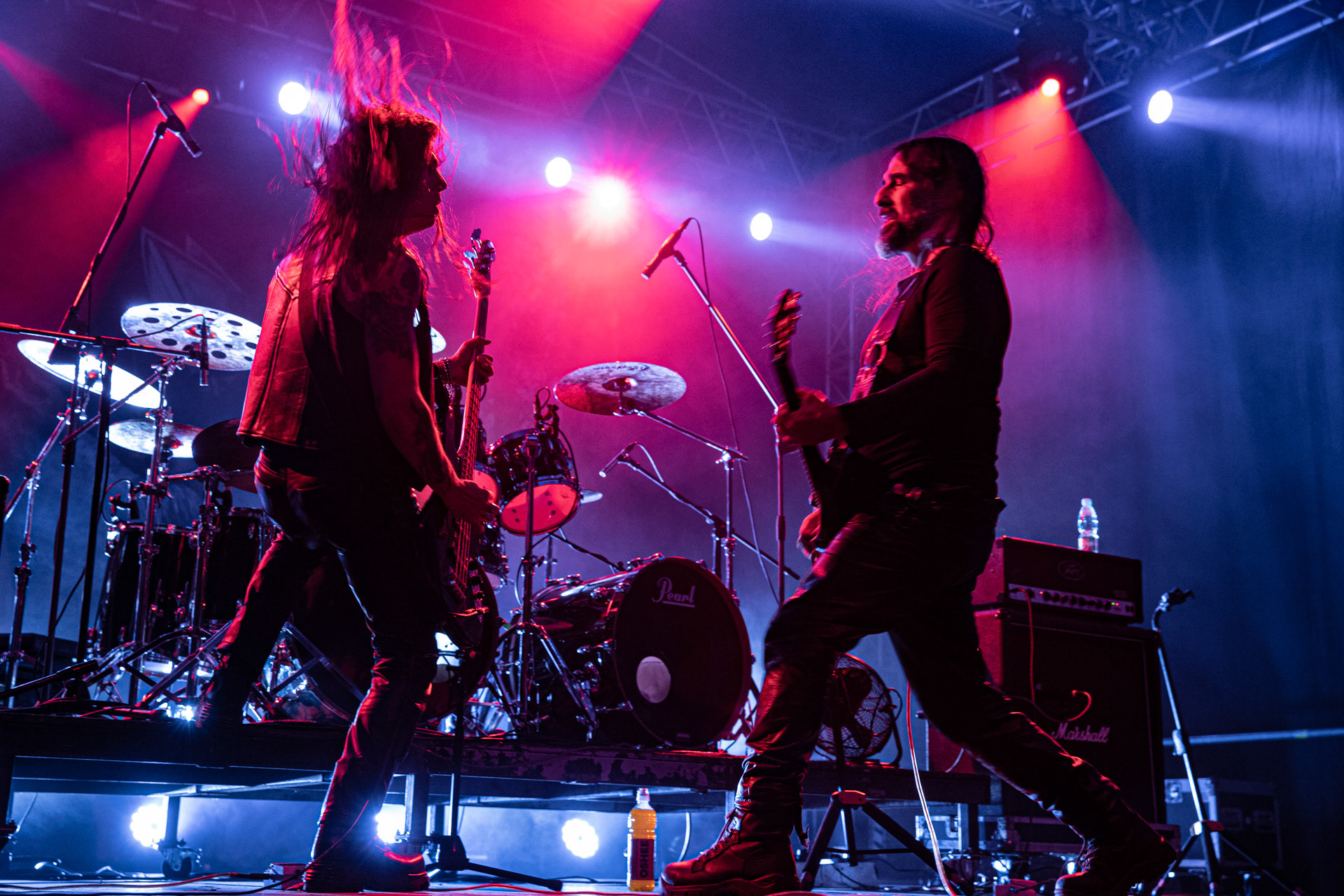 24.09.2021 koncert Rotting Christ, Warszawa, Progresja.N/z Sakis Tolis gitara wokal, N/z Kostas "Spades" Heliotis - gitara basowa, fot. Andrzej Wasilkiewicz/REPORTER