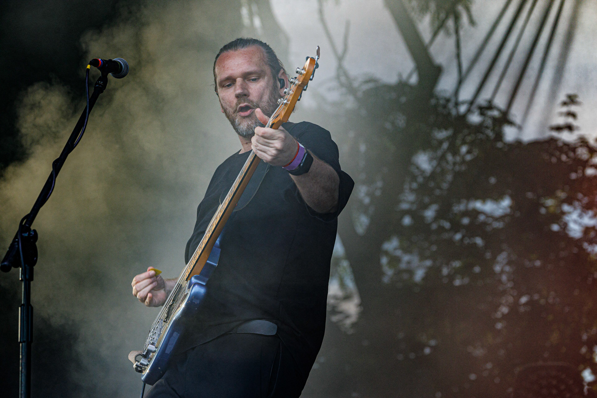 10.07.2022 Organek -  Antyfest Antyradia 2022 - Warszawa, letnia scena klubu Progresja. Tomasz Organek – gitara, wokal,Adam Staszewski – gitara basowa,Robert Markiewicz – perkusja,Tomasz Lewandowski – instrumenty klawiszowe,Rock alternatywny.fot. Andrzej Wasilkiewicz/Reporter