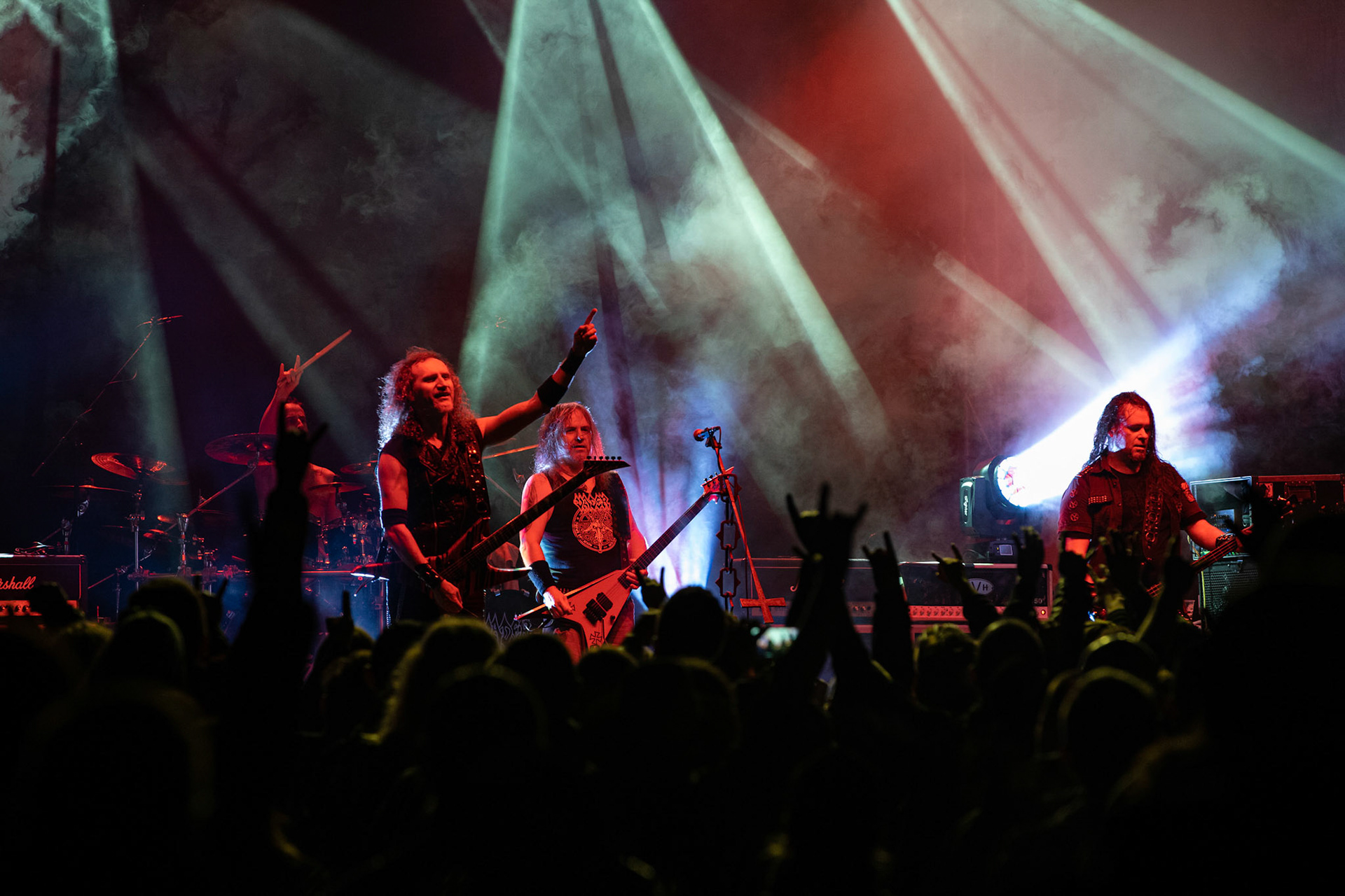 Vader - Death Metal - koncert w ramach Blitzkrieg MMXX warszawskia Progresja, Peter: Guitar + VocalsPajak: GuitarHal: BassJames: Drumsfot. Andrzej kaziq Wasilkiewicz/Reporter