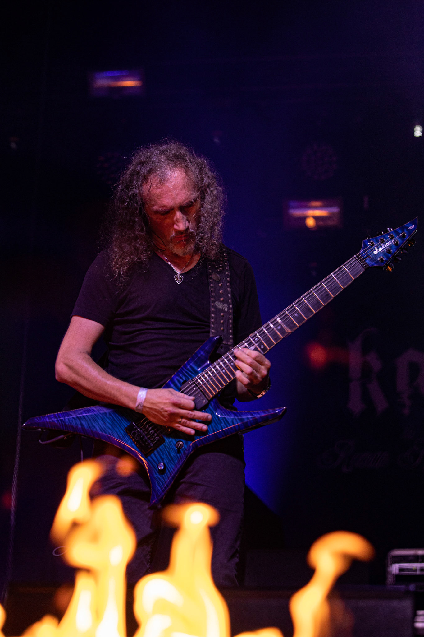 12.09.2021 - KAT i Roman Kostrzewski - koncert "Do zobaczenia w piekle" Wroclaw, Centrum Koncertowe A2.  Marek „Spider” Pająk (Vader),fot. Andrzej kaziq Wasilkiewicz