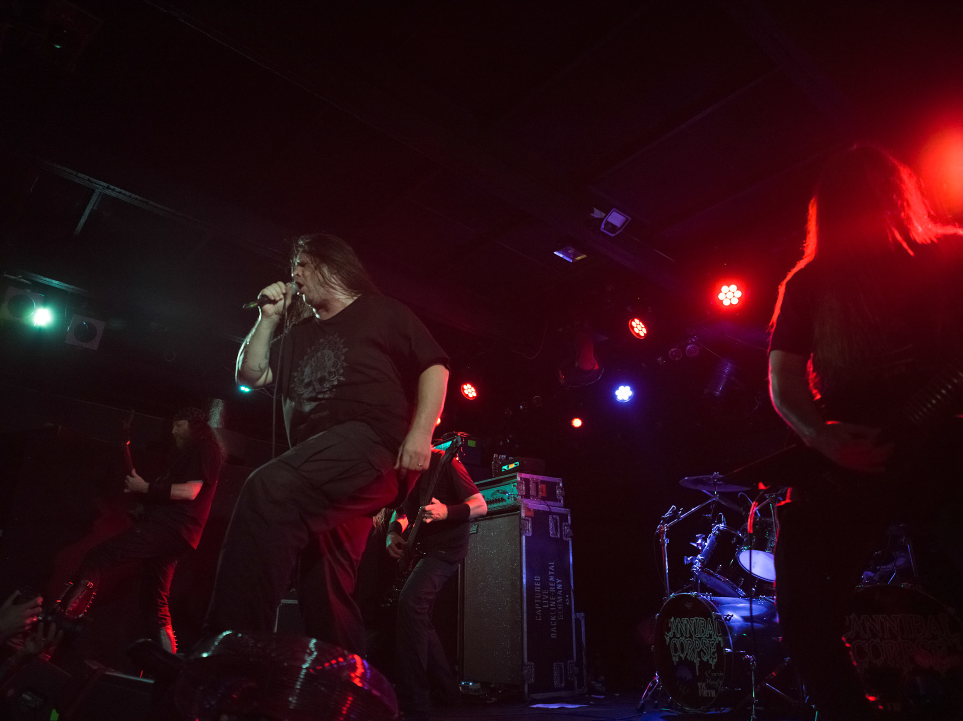 23.07.2018r. Cannibal Corpse koncert promujacy Red Before Black, Warszawa Proxima, George "Corpsegrinder" Fisher wokal
Pat O'Brien git.
Paul Mazurkiewicz perkusja
Rob Barrett git
Alex Webster bass, knockoutproduction, fot. Andrzej Wasilkiewicz/Reporter