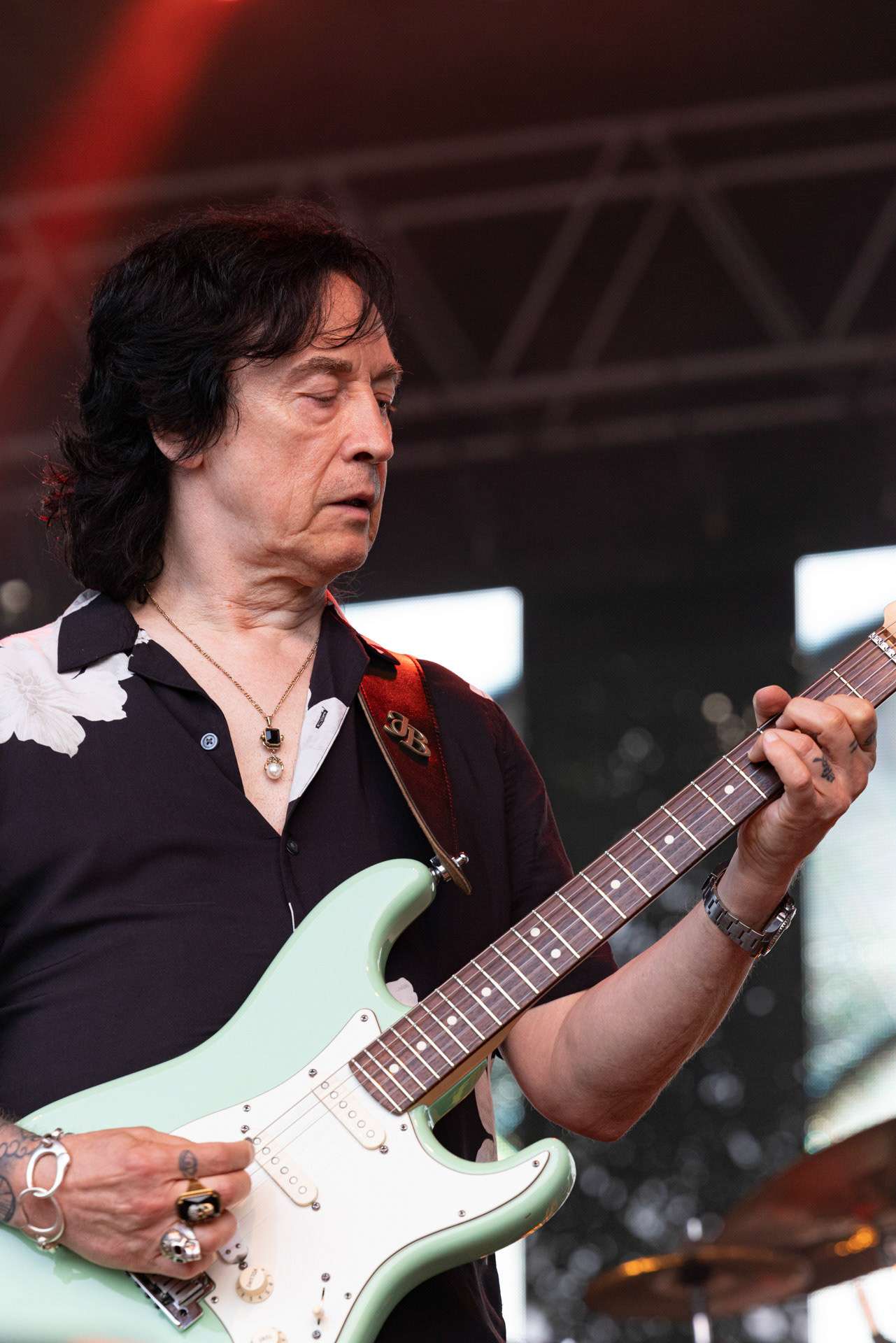 Koncerty Lady Pank w ramach urodzinowej trasy LP40 warszawska Pogresja.Gramy do Woli. Polski Rock, pop, soft rock, polska grupa rockowa z czasów PRL.n/z. Jan Borysewicz – gitara,  Fot. Andrzej kaziq Wasilkiewicz/Reporter