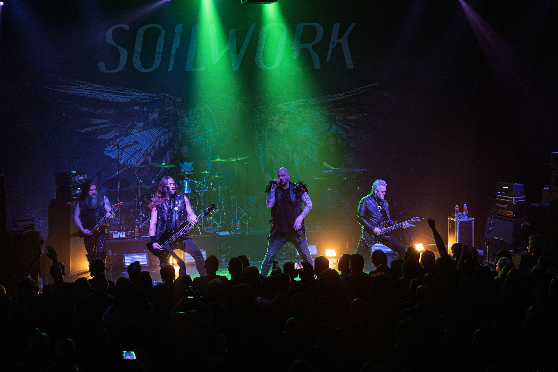 14.04.2023 Soilwork - szwedzki melodic death metal.Knock Out Productions, klub Progresja Warszawa. fot. Andrzej Wasilkiewicz/kaziq.com