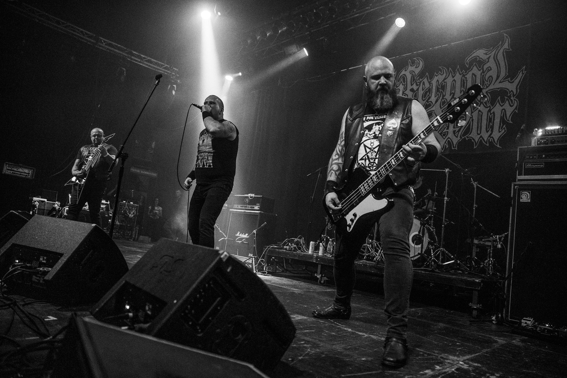 21.12.2019 Metalowa Wigilia 2019 w warszawskiej Progresji.
Koncert zespołu Infernal War, polski blackmetal.
Massive Music 
fot. Andrzej Wasilkiewicz/REPORTER