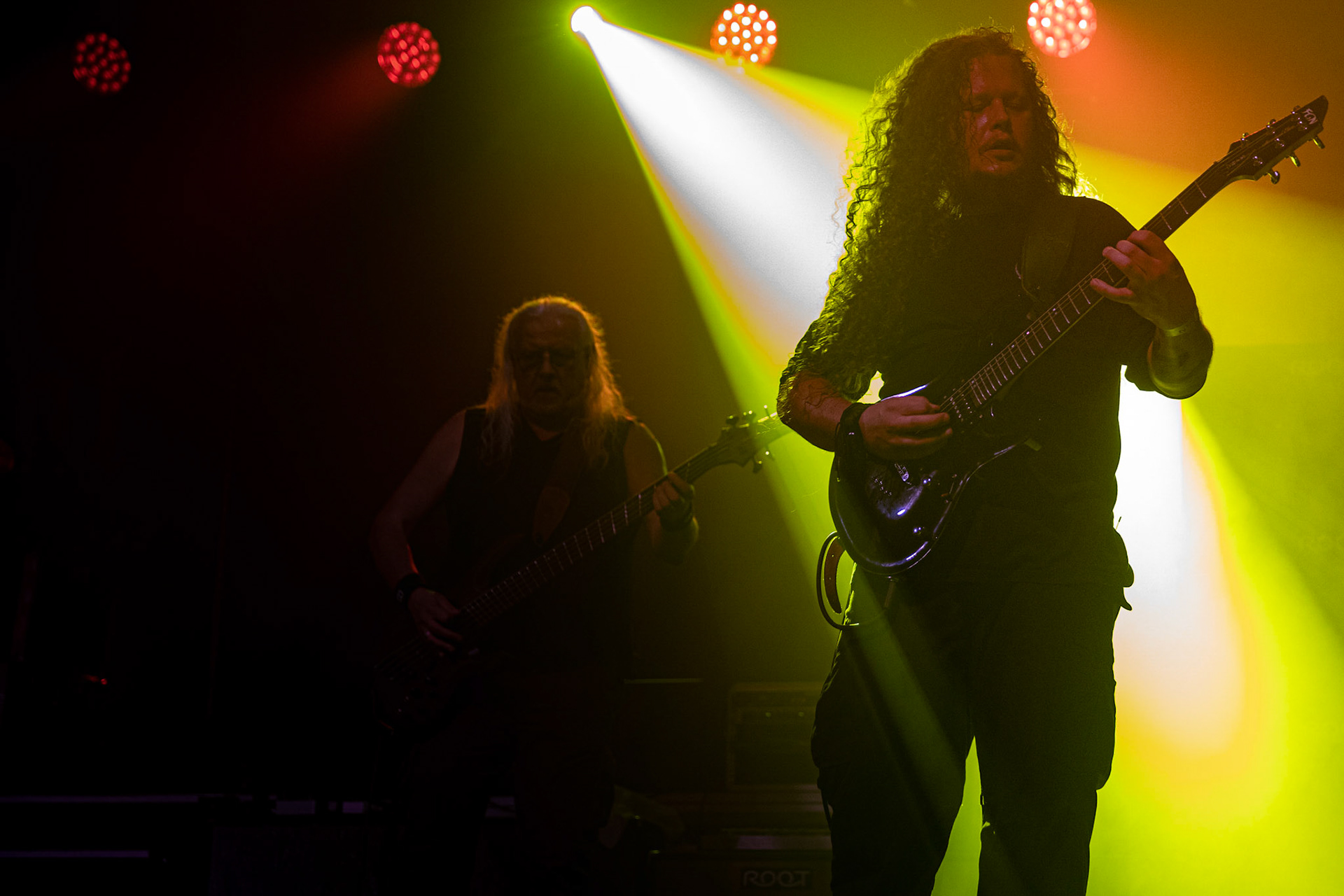 12.09.2021 - KAT i Roman Kostrzewski - koncert "Do zobaczenia w piekle" Wroclaw, Centrum Koncertowe A2.  Krzysztof „Fazi” Oset (Dragon, ex-Kat) i Roman Kostrzewski – wokal, fot. Andrzej kaziq Wasilkiewicz