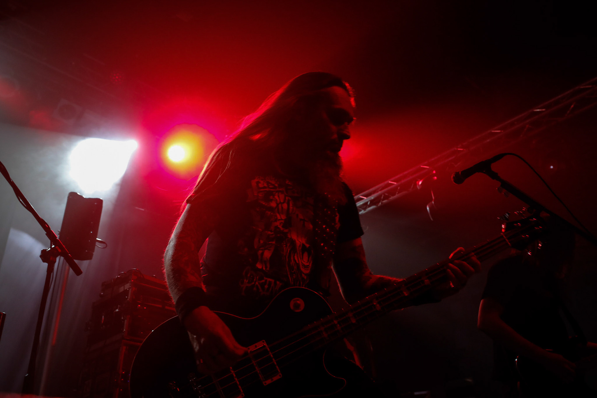 30.11.2018 Knock Out Tour 2018 - Warszawa Progresja -VIRGIN SNATCH  thrash metal, death metal,
Łukasz "Zielony" Zieliński wokal,
Grzegorz "Grysik" Bryła  gitara, 
Paweł Pasek  gitara, 
Piotr "Anioł" Wącisz  gitara basowa, 
Jacek Nowak perkusja,  fot. Andrzej Wasilkiewicz/Reporter