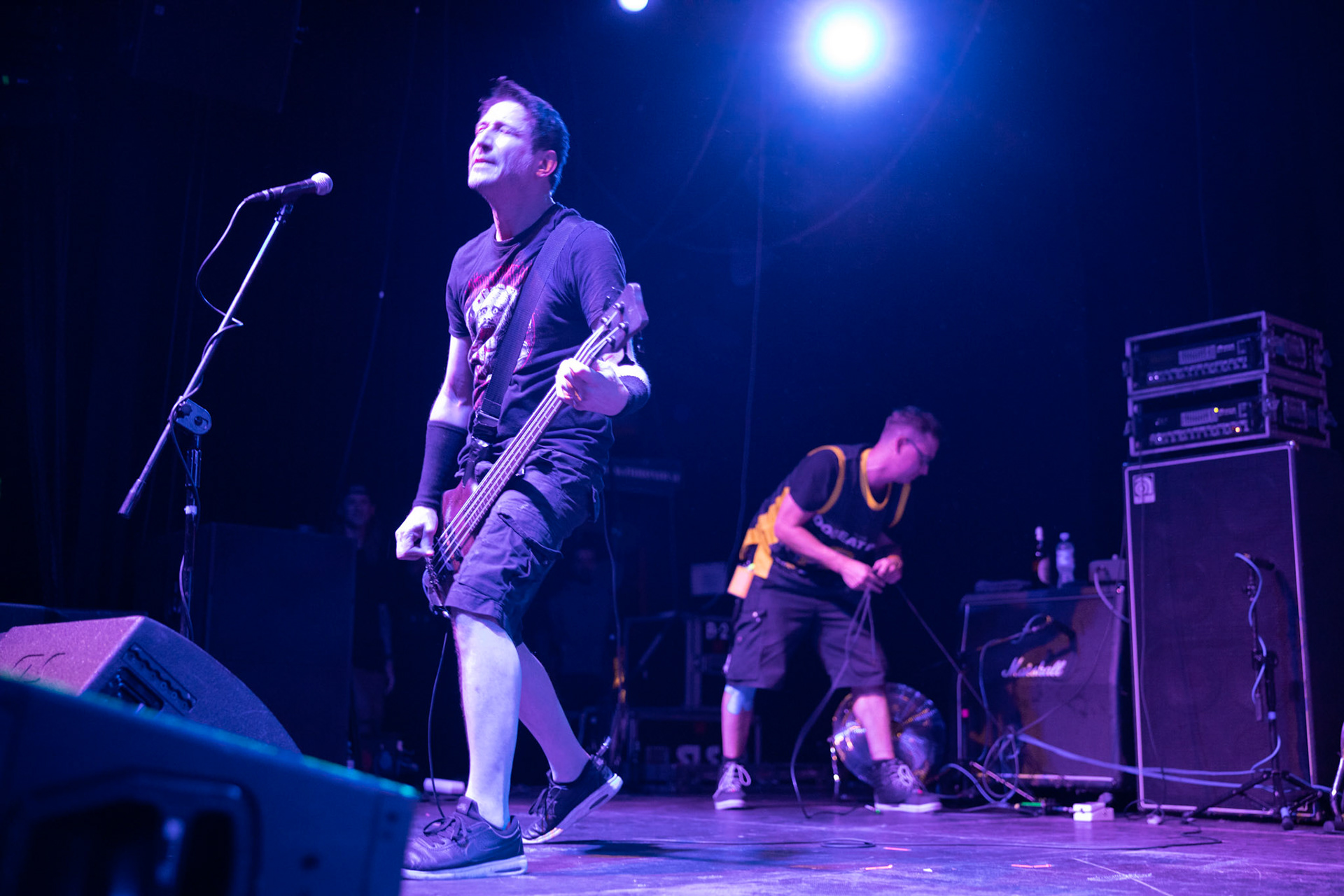 Dog Eat Dog - USA - hardcore, punkrock, rap, metal, hip hop,reggae, soul, funk,
Dave Neabore (bass), 
John Connor (vocals), 
Brandon Finley (drums) 
Roger Hämmerli (guitar)
Bozez (sax & beer)
koncert w Warszawskiej Progresji w ramach trasy 25 lat All Boro Kings zespołu Dog Eat Dog.
fot. Andrzej Wasilkiewicz/Reporter