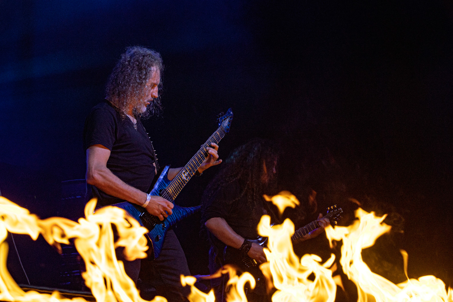 12.09.2021 - KAT i Roman Kostrzewski - koncert "Do zobaczenia w piekle" Wroclaw, Centrum Koncertowe A2.  Marek „Spider” Pająk (Vader),fot. Andrzej kaziq Wasilkiewicz